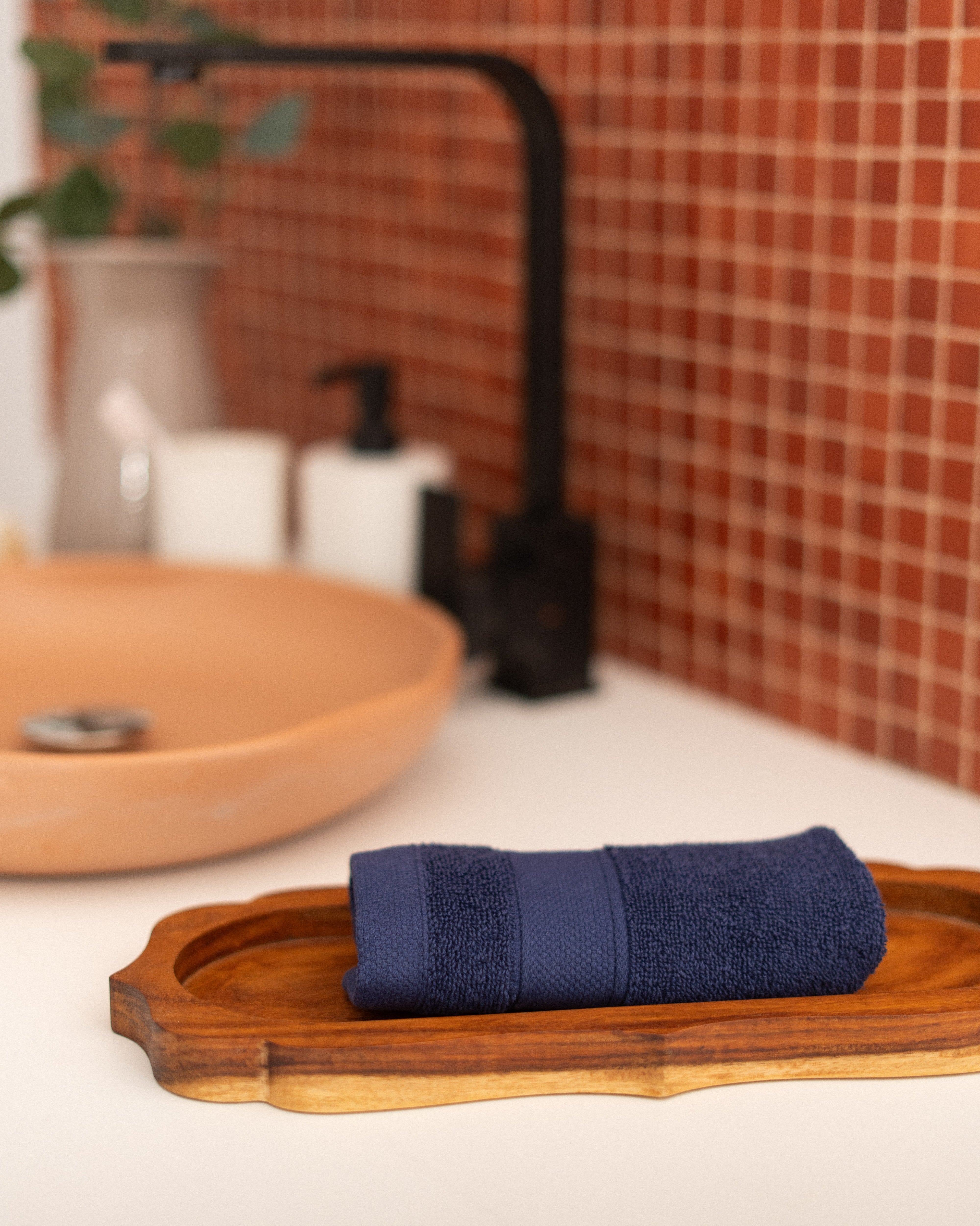 Hand Towel 600 GSM - Single Dobby Border - Greek Cotton