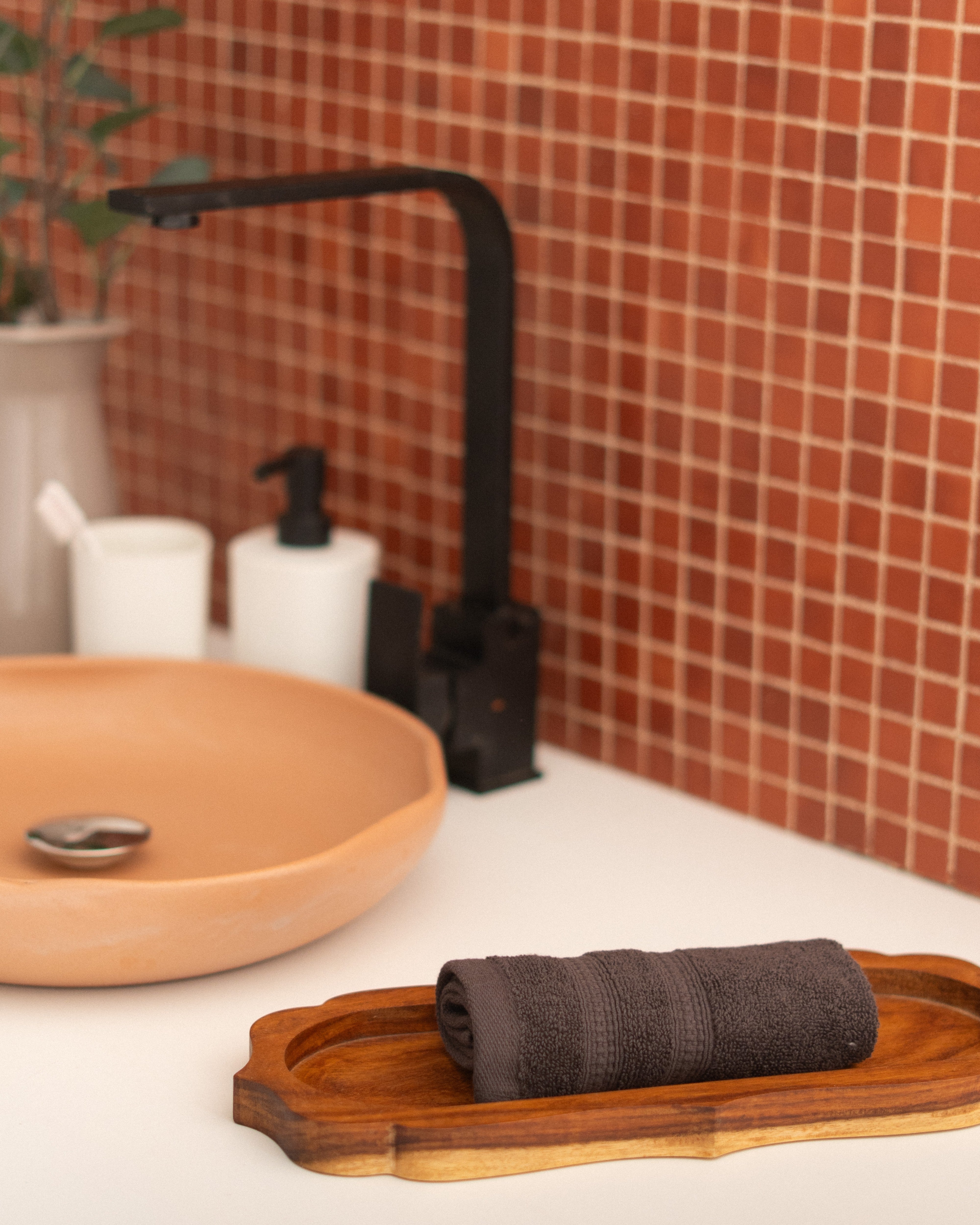 Hand Towel 600 GSM - Double Dobby Border - Greek Cotton