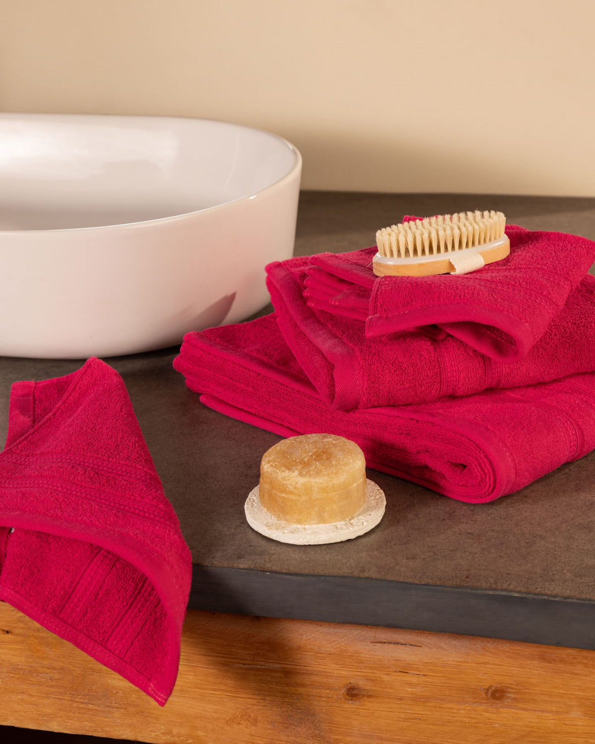 Hand Towel 600 GSM - Double Dobby Border - Greek Cotton