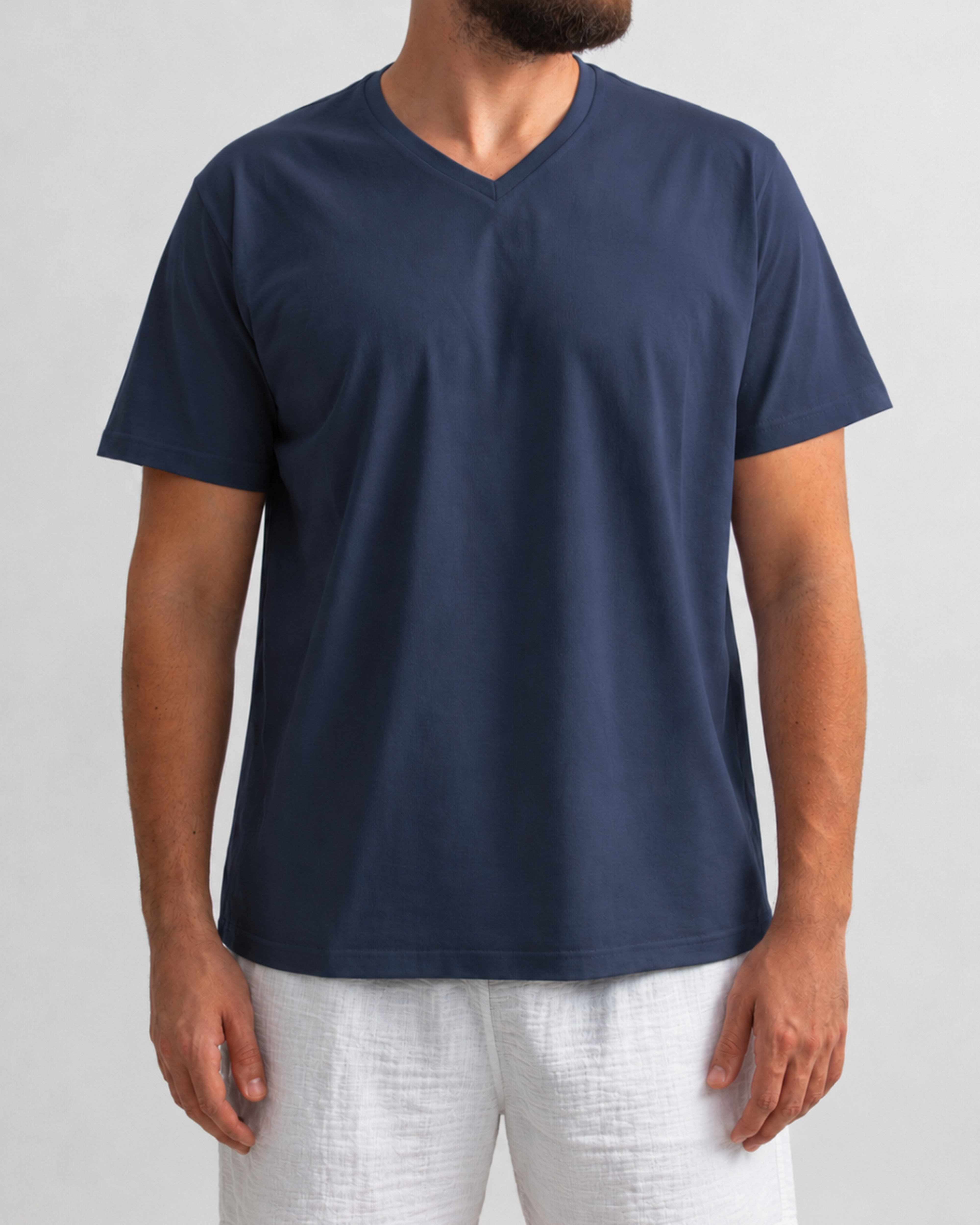 Regular Cotton T-shirt - V Neck