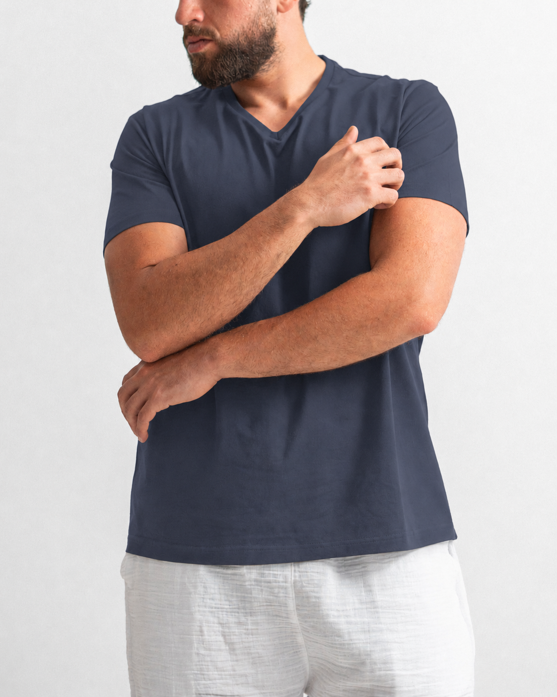 Regular Cotton T-shirt - V Neck