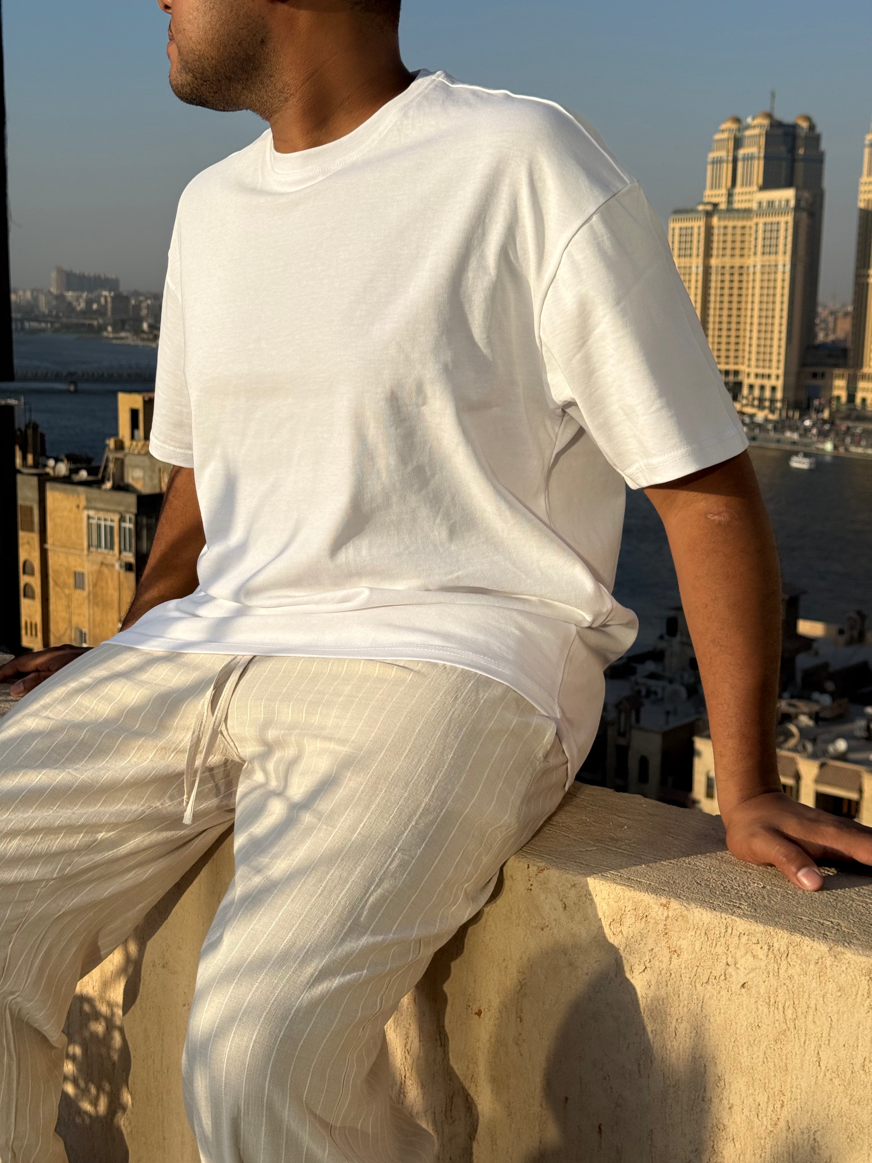 Oversized Cotton T-shirt - Crew Neck