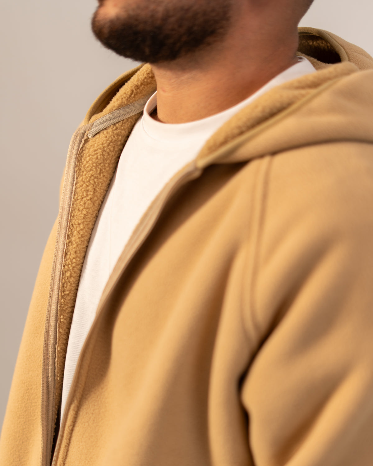 Full-Zip Fleece Jacket - Hooded
