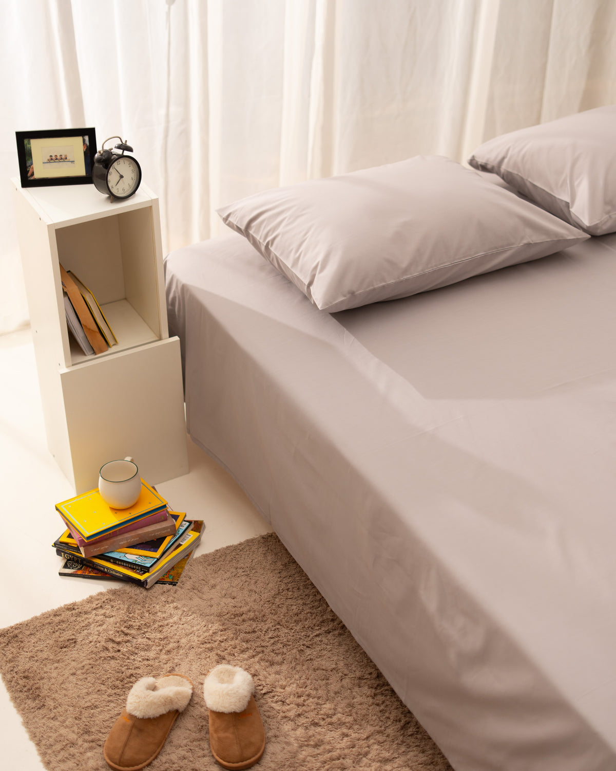 Bedsheet Set - Flat - Plain - Egyptian Cotton
