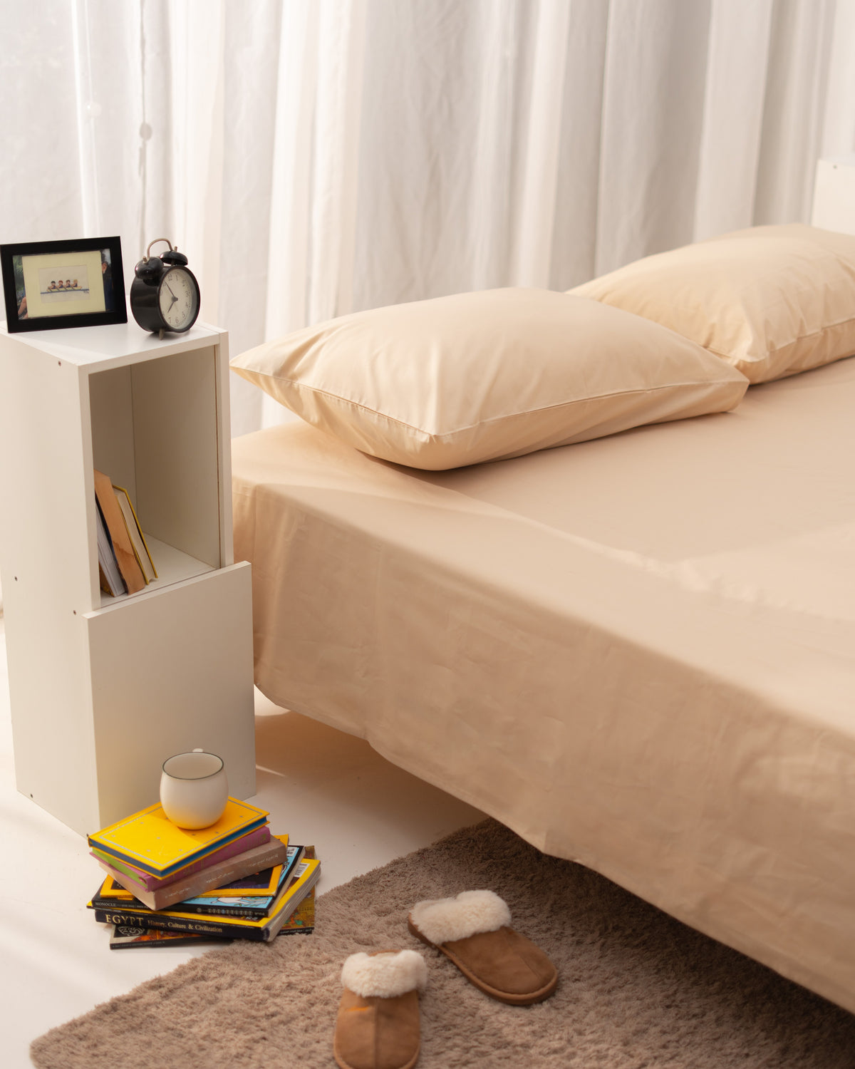 Bedsheet Set - Flat - Plain - Egyptian Cotton