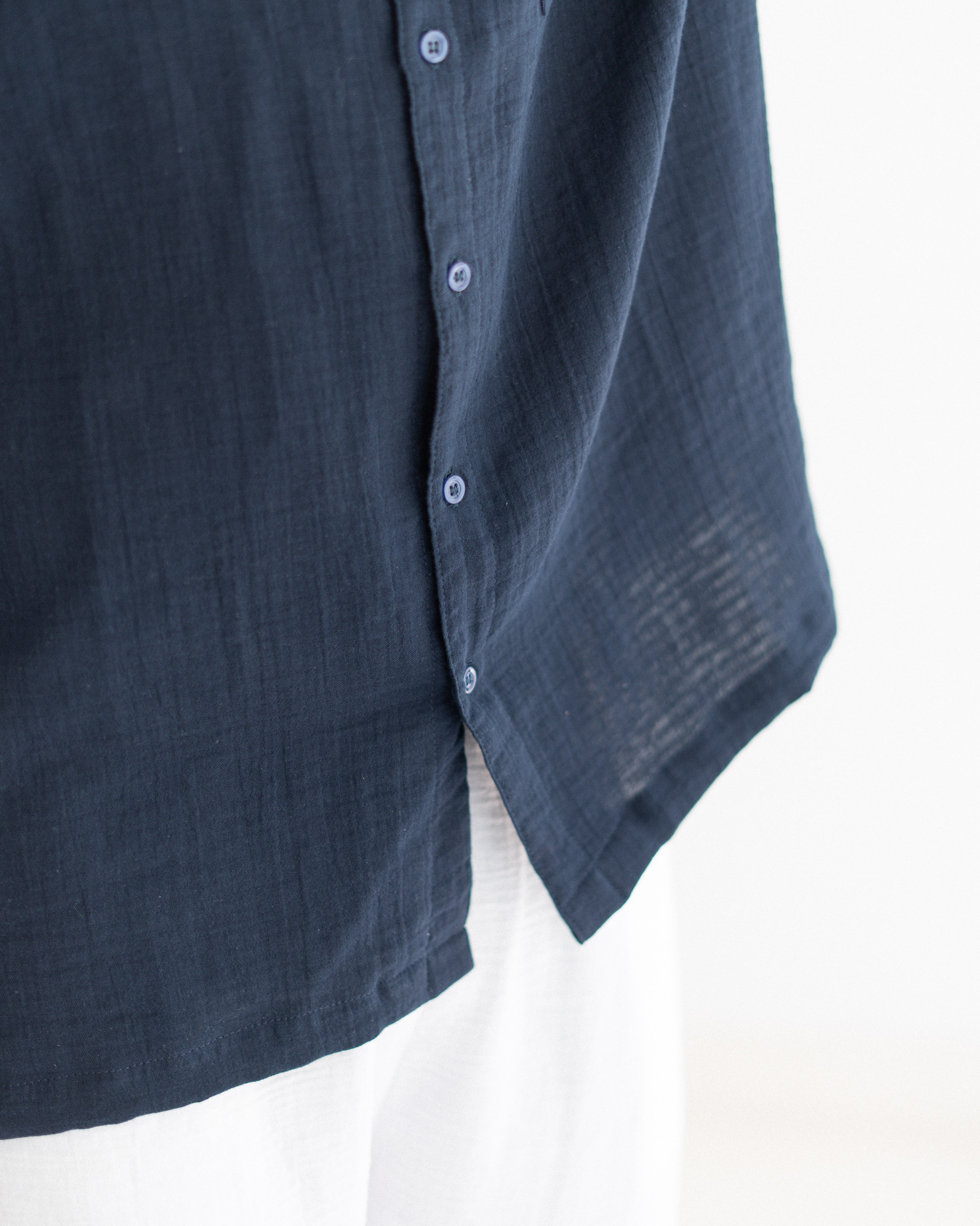 Relaxed Cotton Gauze Shirt - Half Sleeve