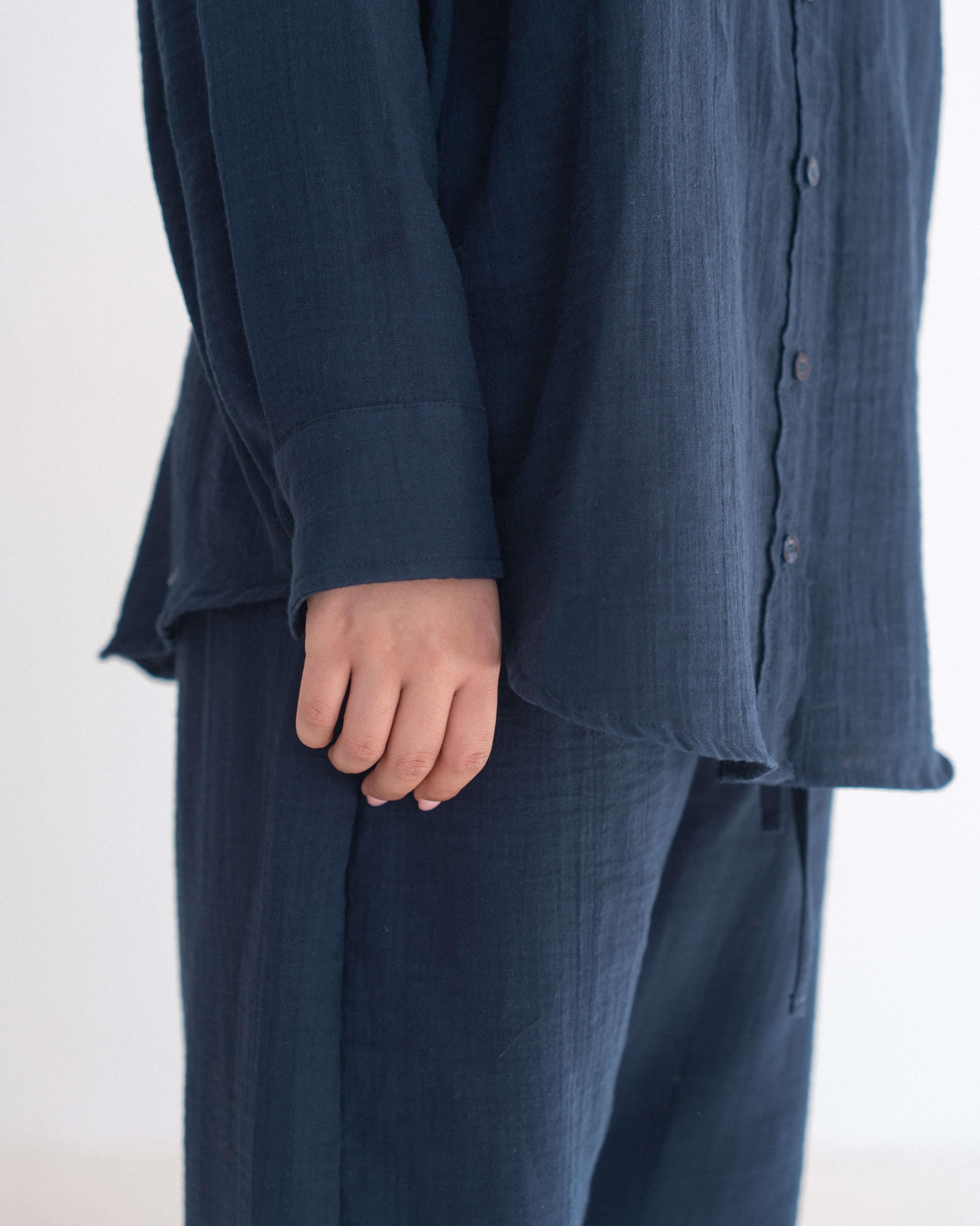 Relaxed Cotton Gauze Shirt - Long Sleeve