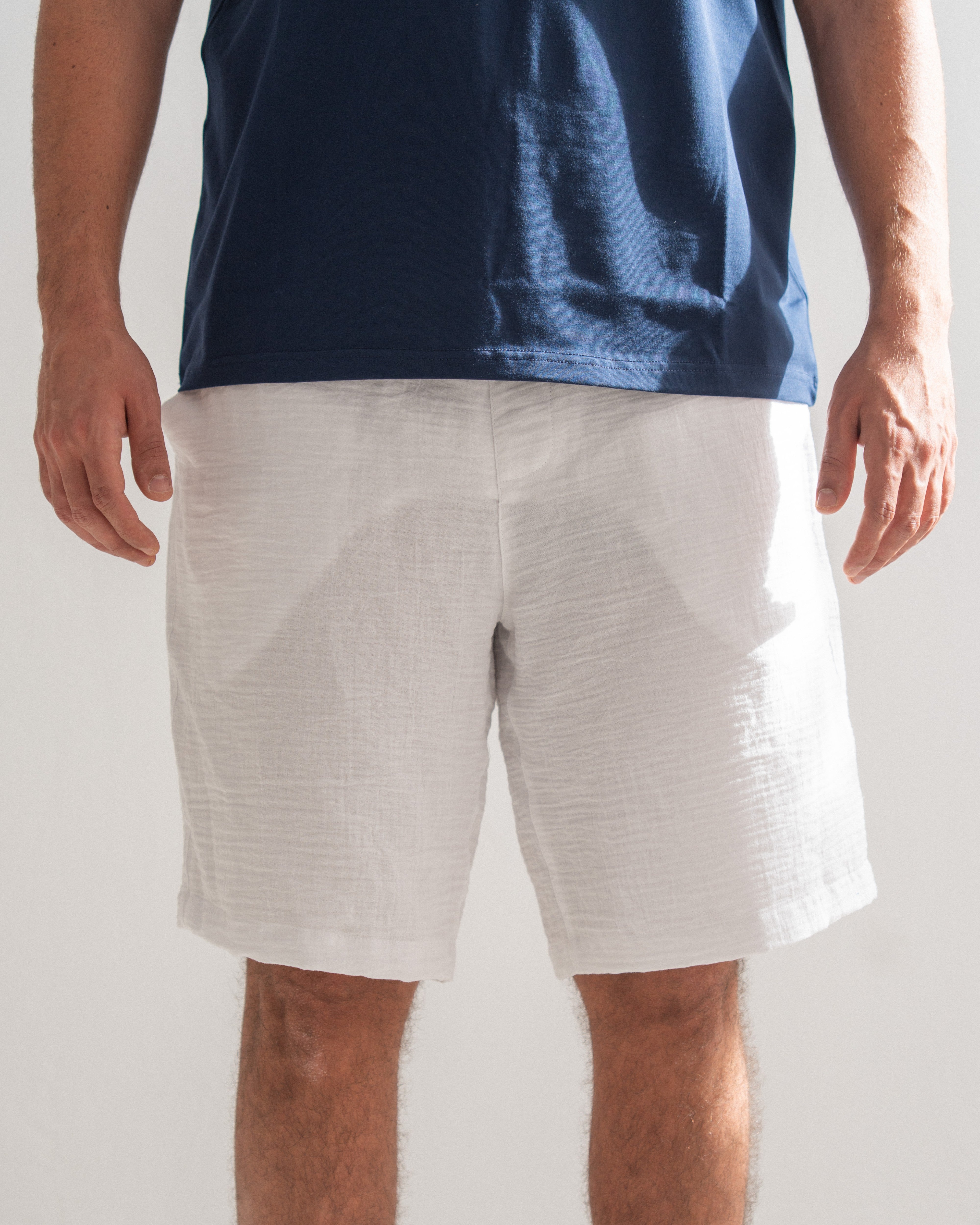 Relaxed Cotton Gauze Shorts