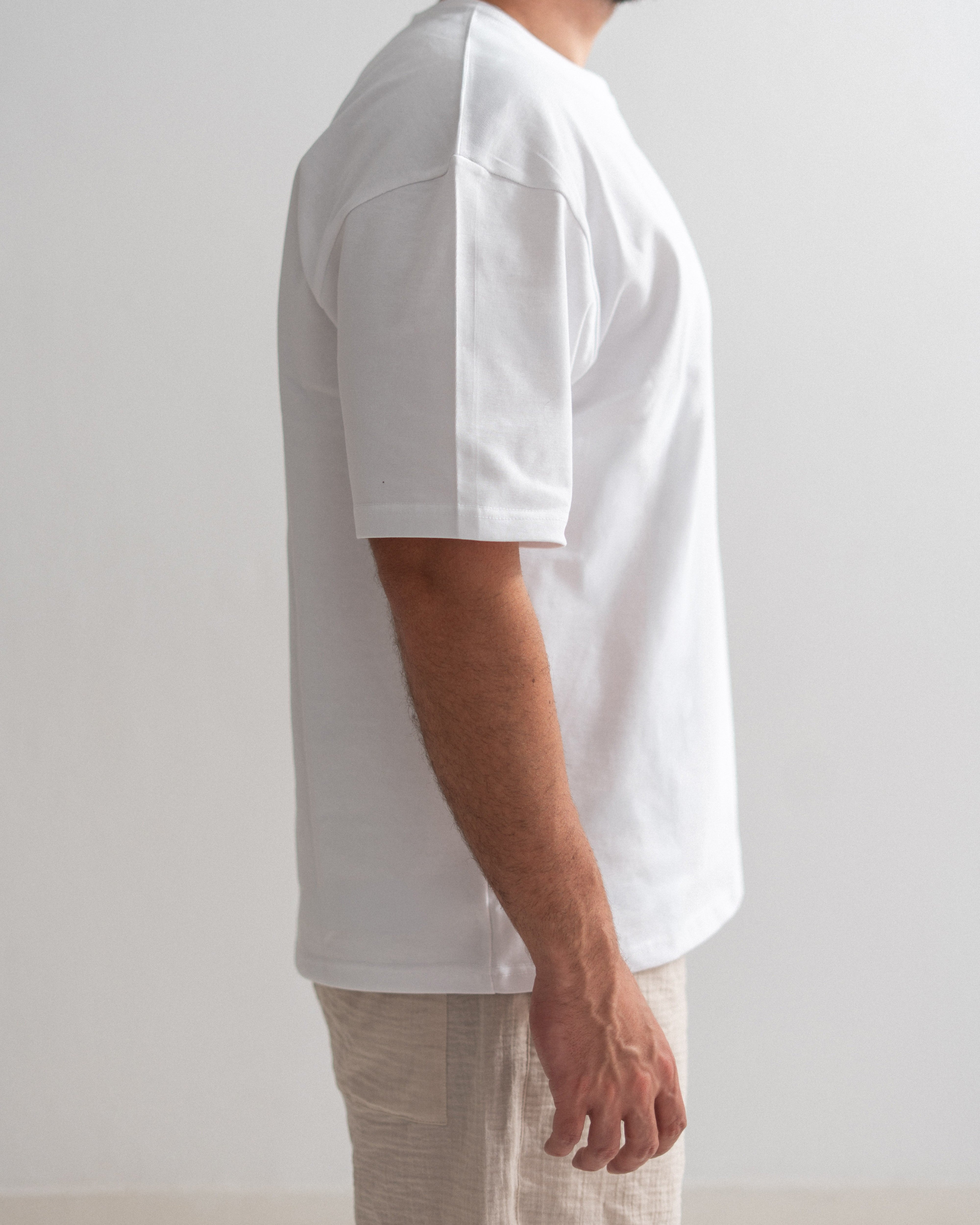 Oversized Cotton T-shirt - Crew Neck