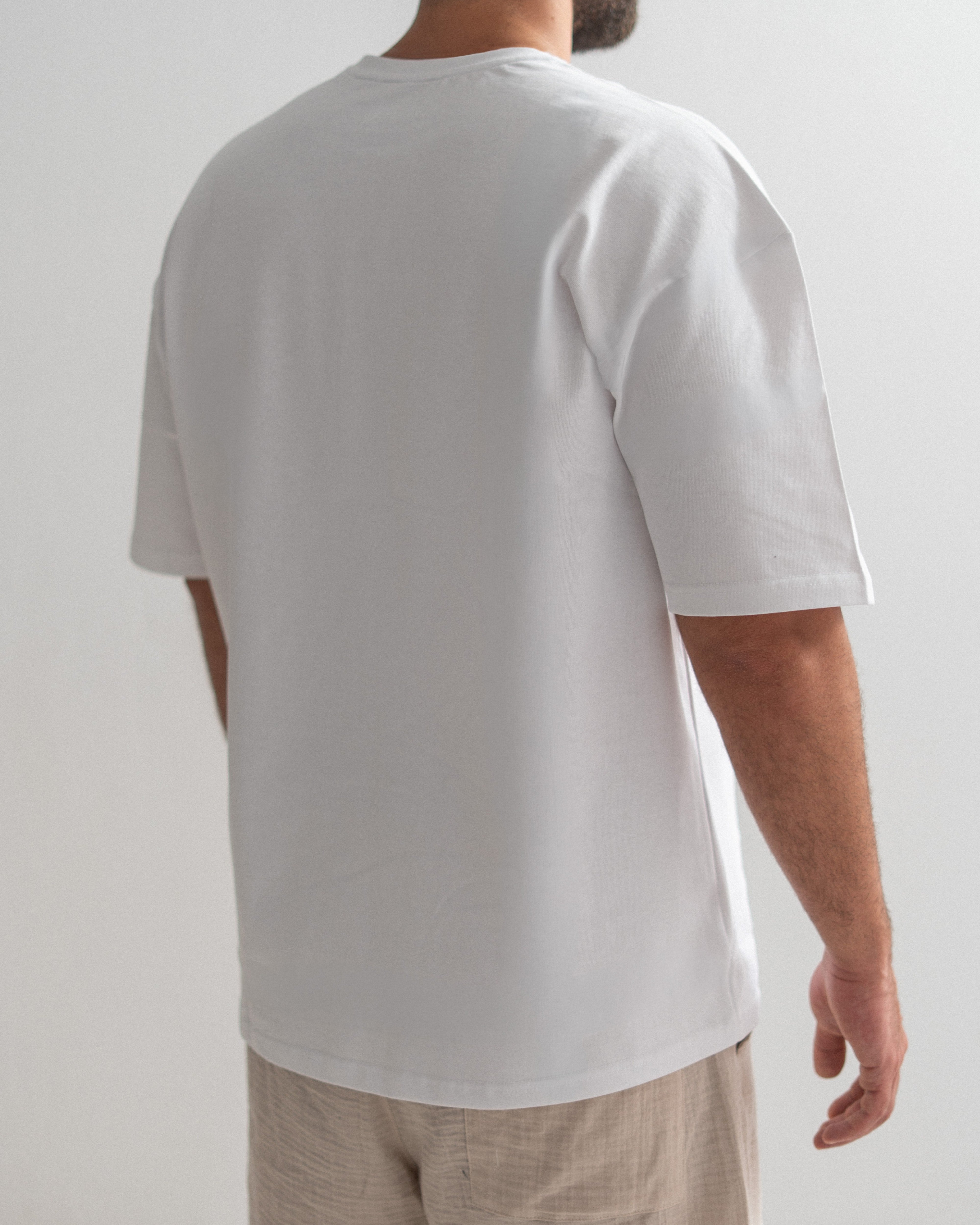 Oversized Cotton T-shirt - Crew Neck