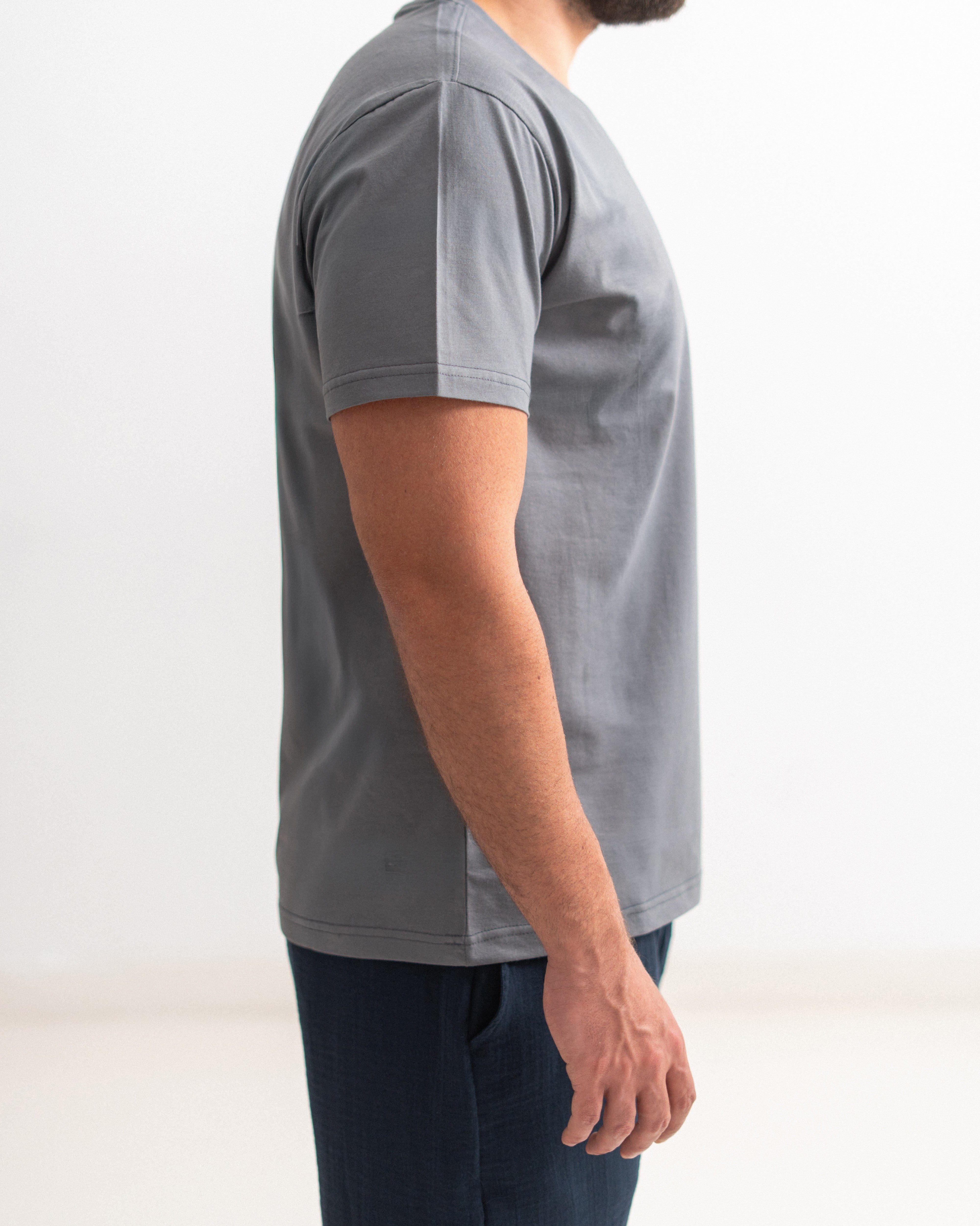 Regular Cotton T-shirt - V Neck