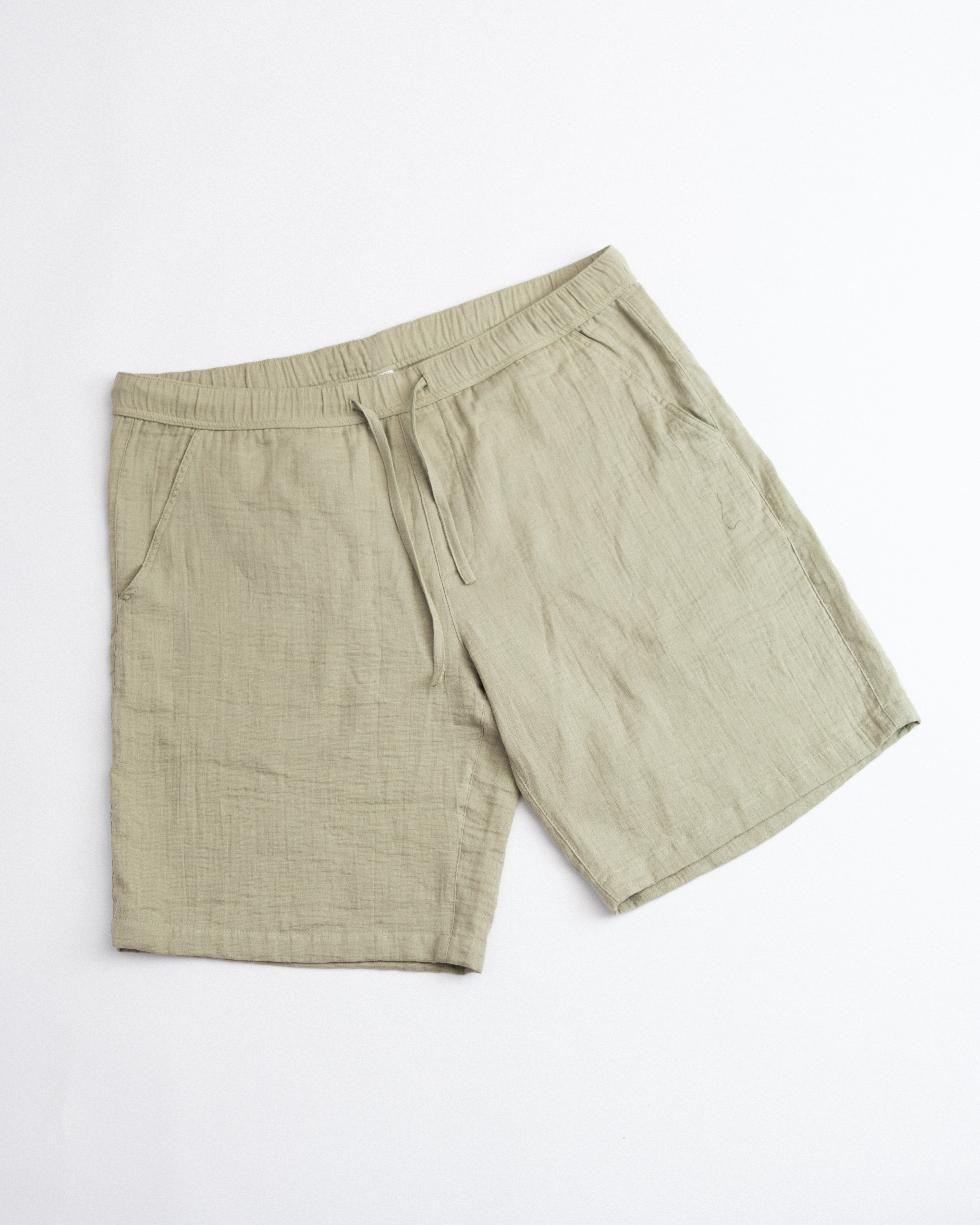 Relaxed Cotton Gauze Shorts