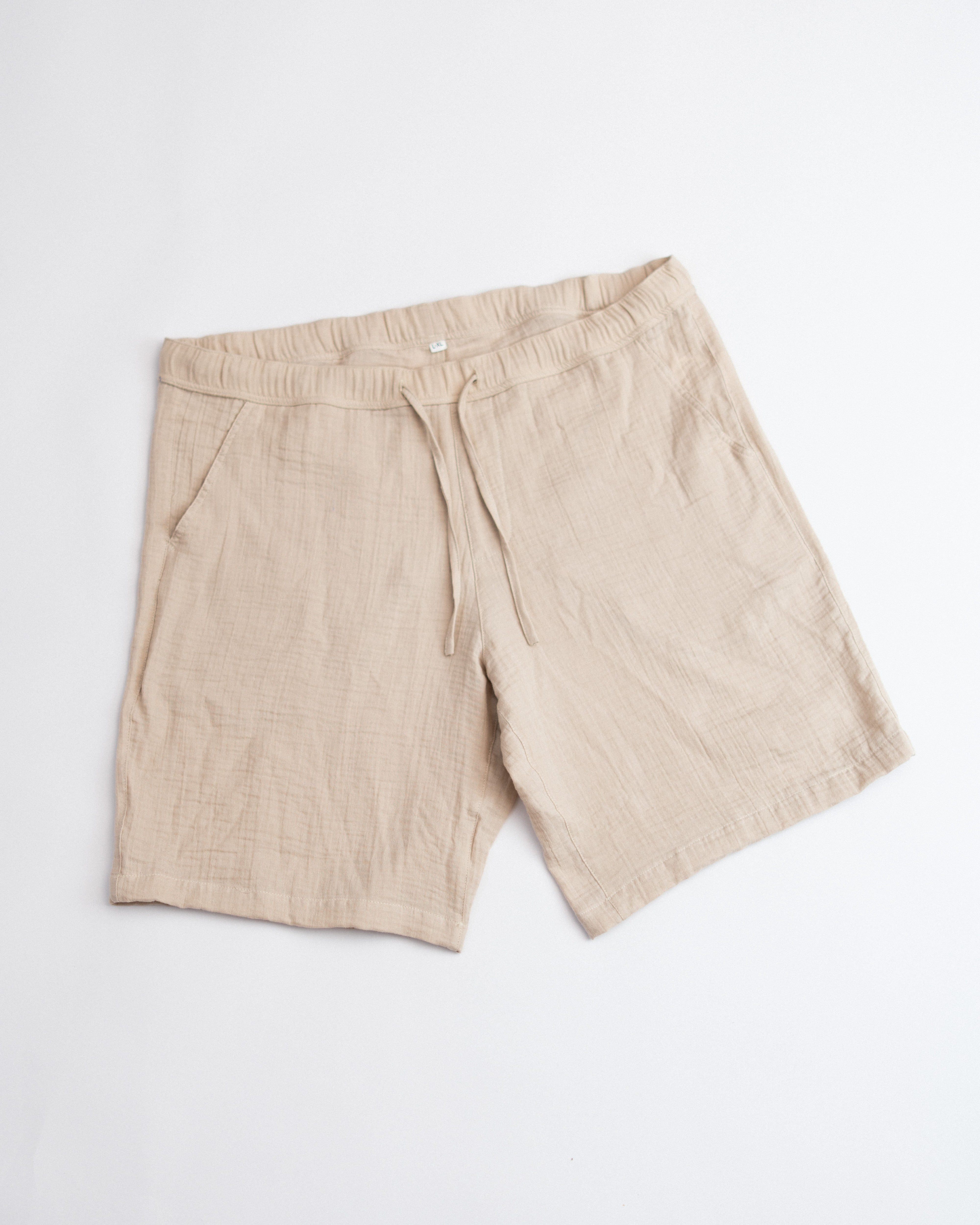 Relaxed Cotton Gauze Shorts