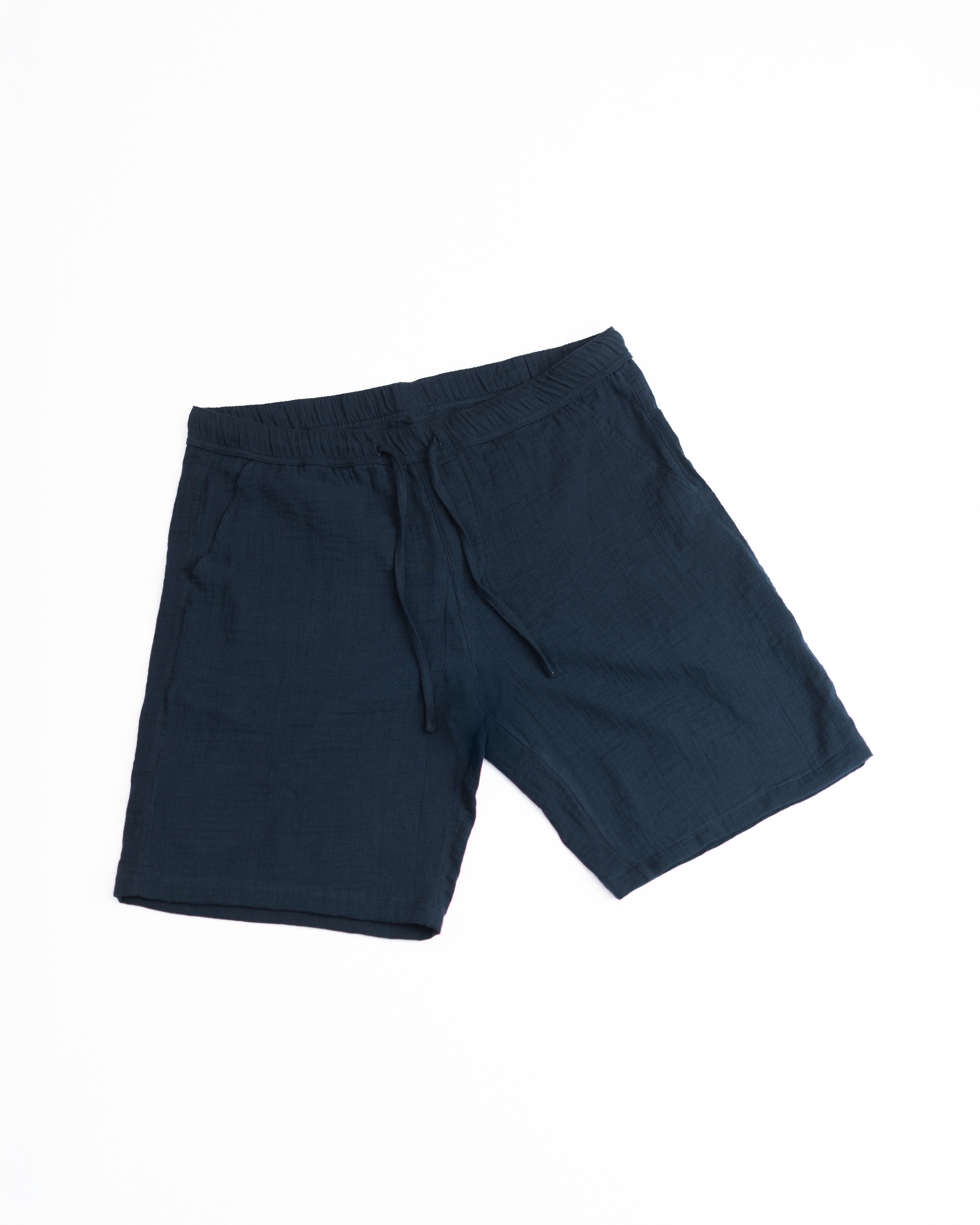 Relaxed Cotton Gauze Shorts