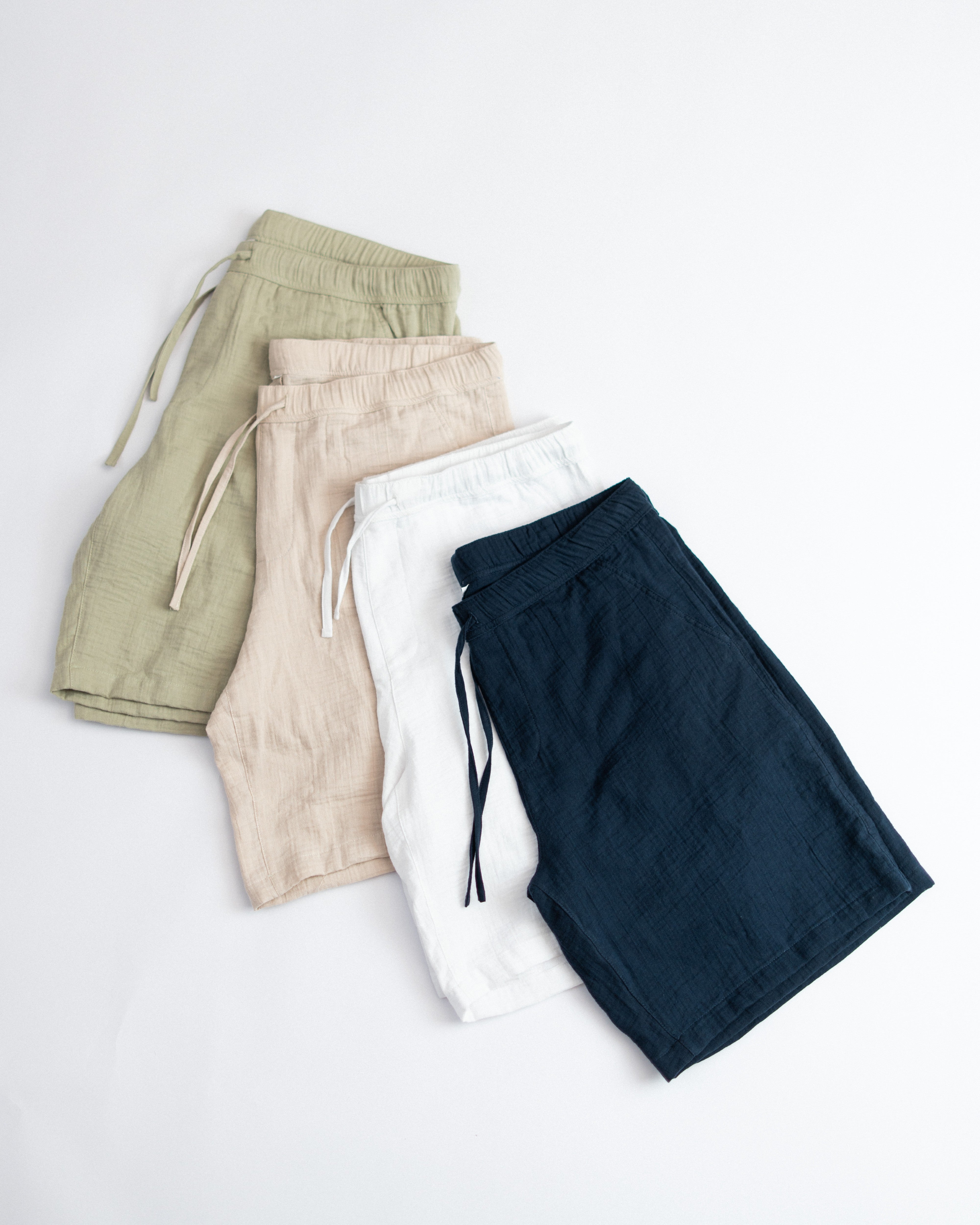 Relaxed Cotton Gauze Shorts