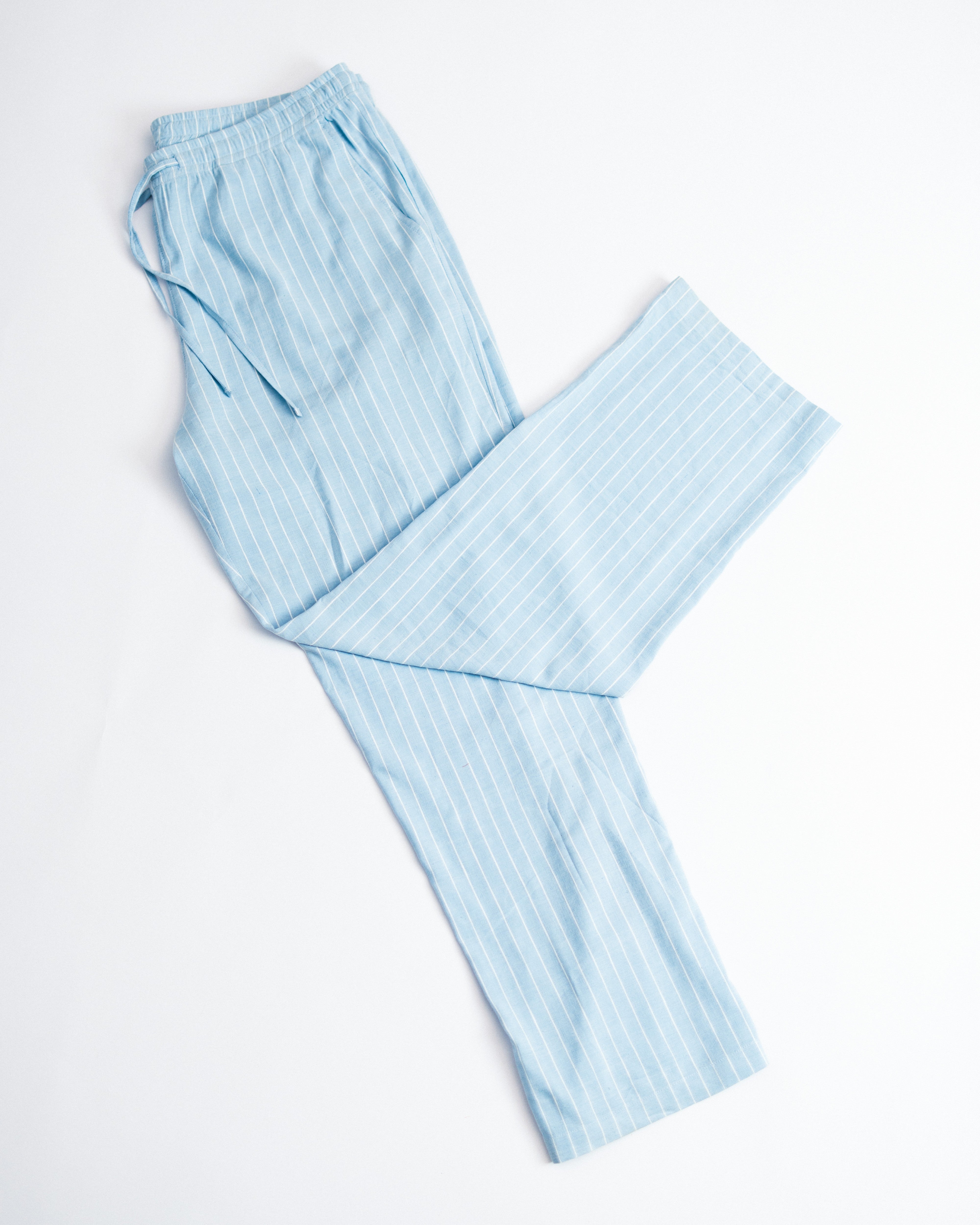 Relaxed Cotton Pants - Striped