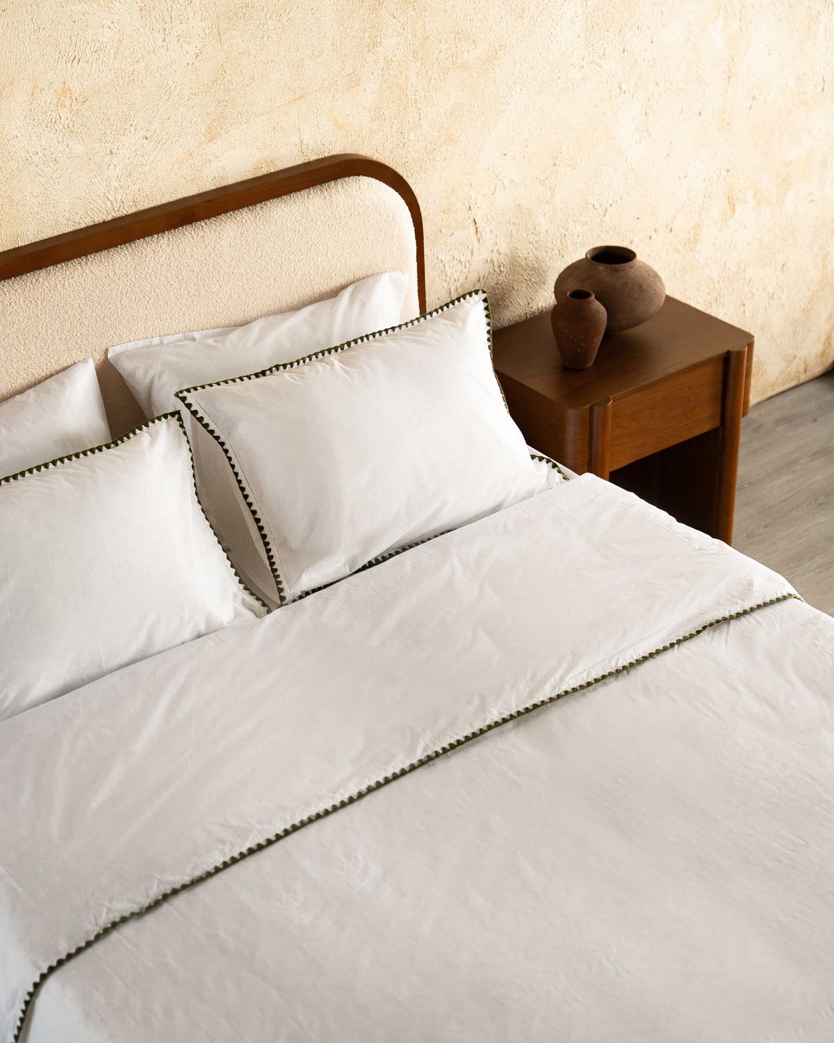 Pillowcase Set - Crochet Border - Egyptian Cotton
