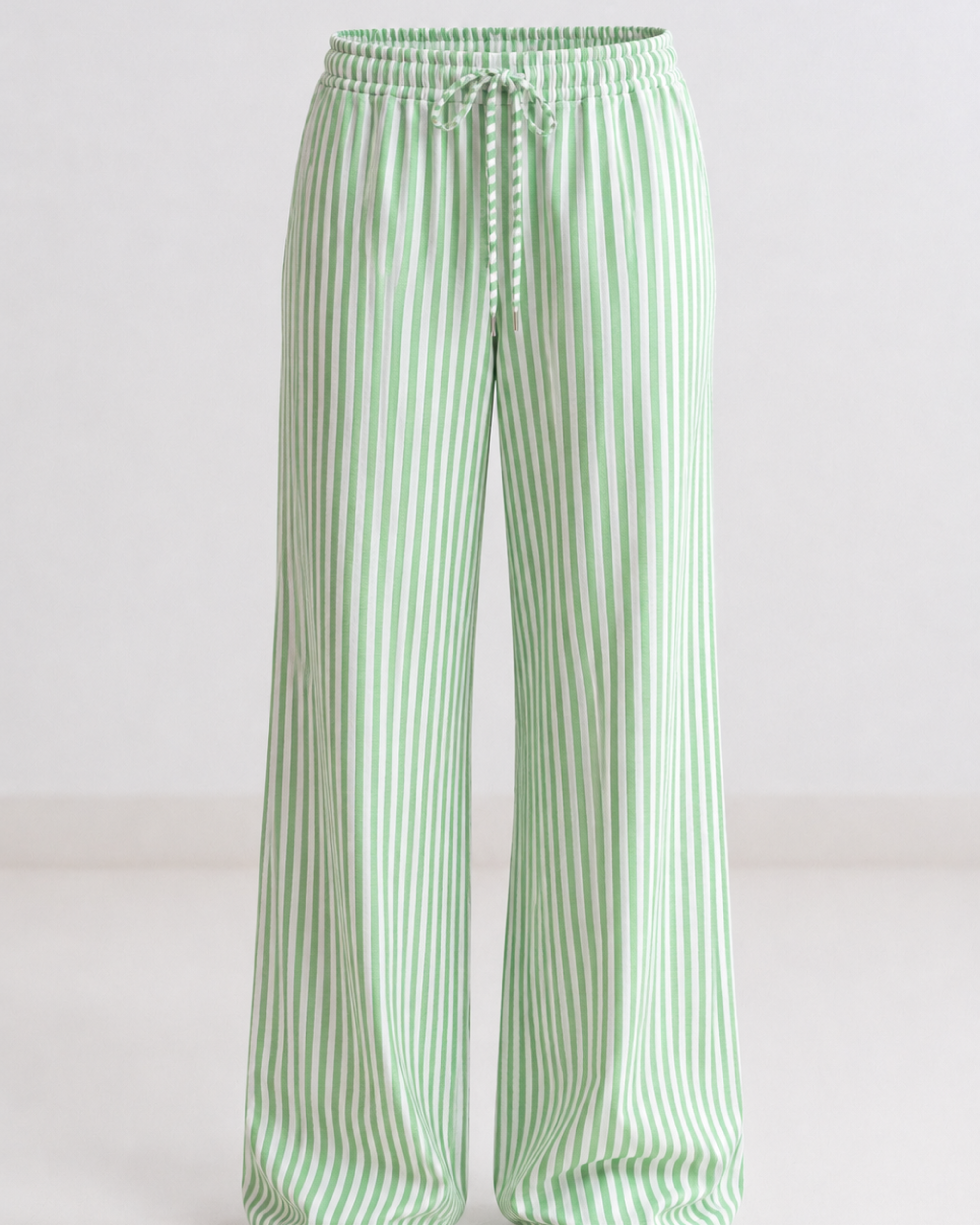 Relaxed Cotton Gauze Pants - Striped