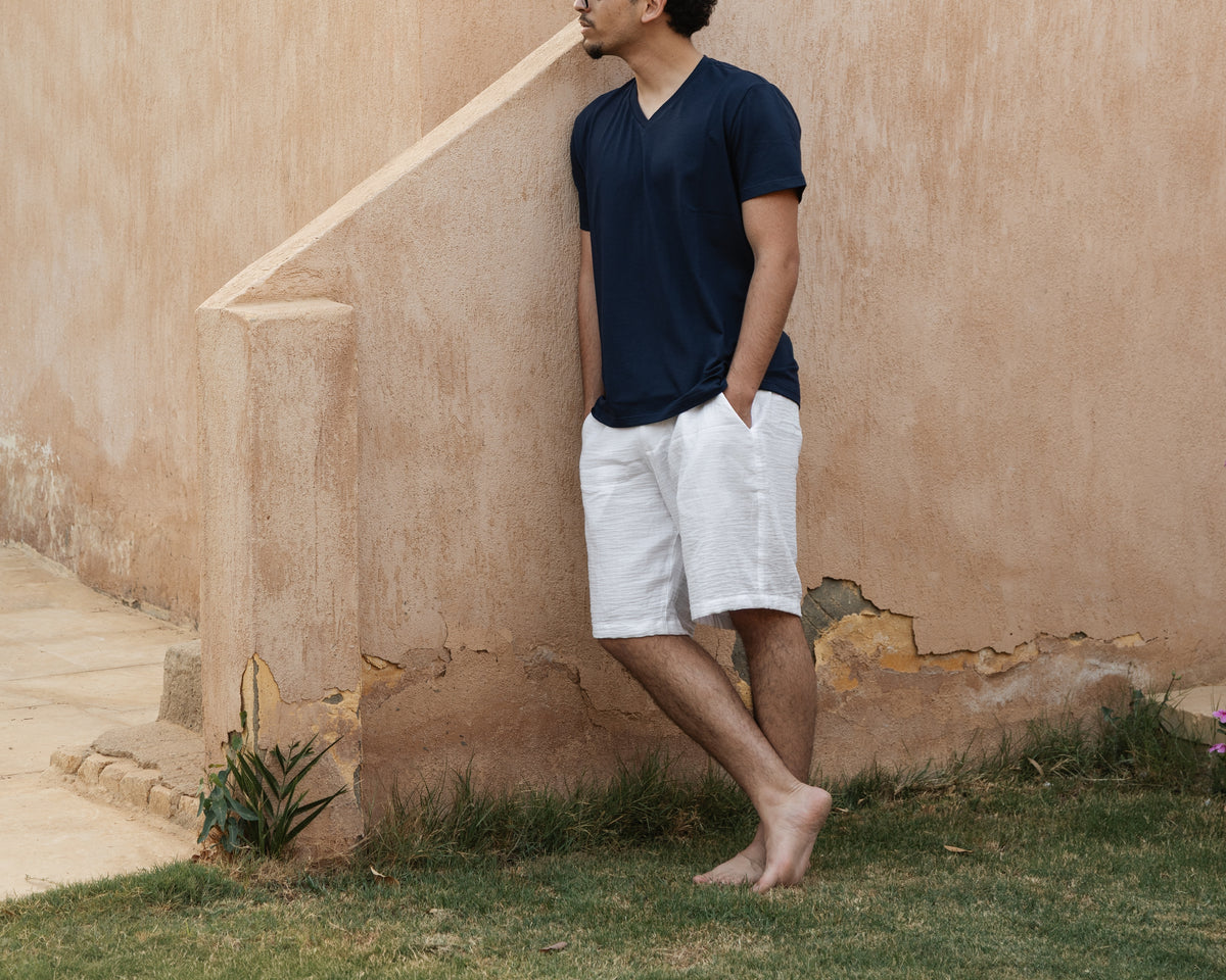Regular Cotton T-shirt - V Neck