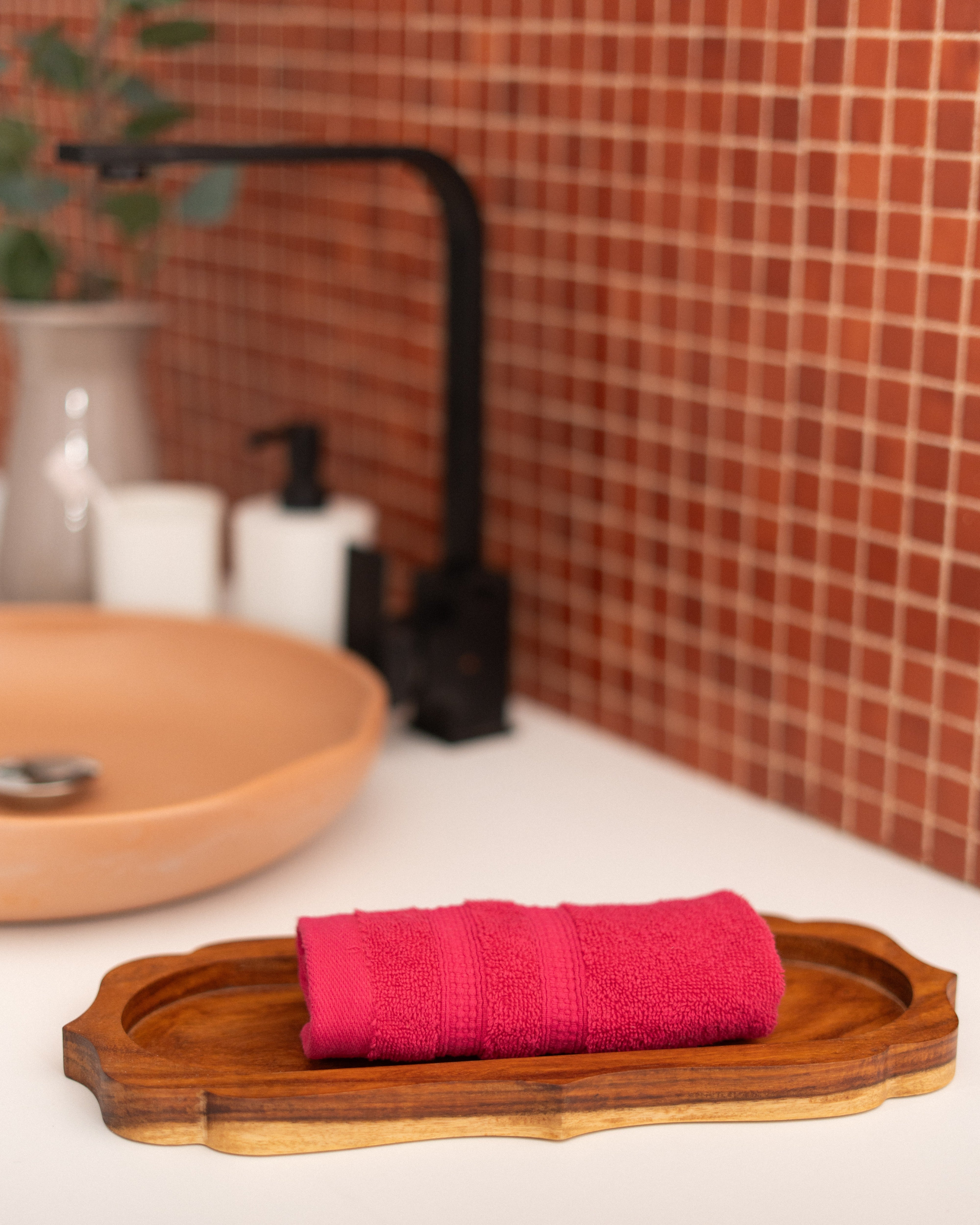 Hand Towel 600 GSM - Double Dobby Border - Greek Cotton