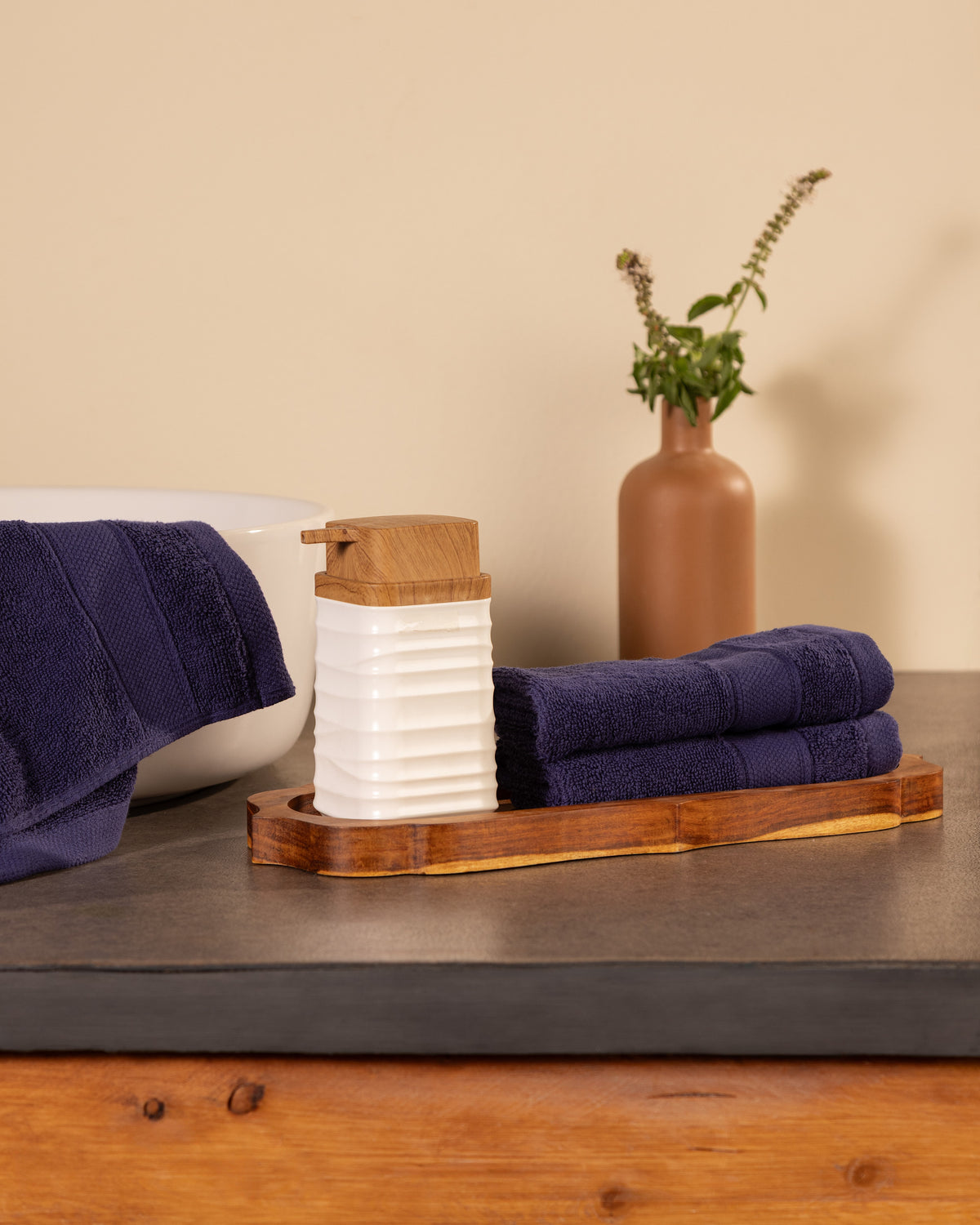 Hand Towel 600 GSM - Single Dobby Border - Greek Cotton
