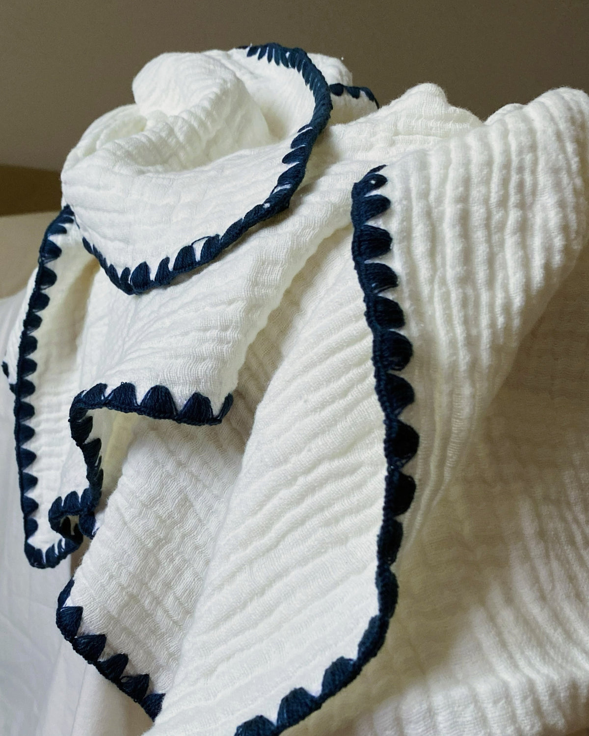 Crochet-Border Coverlet - Muslin - Cotton