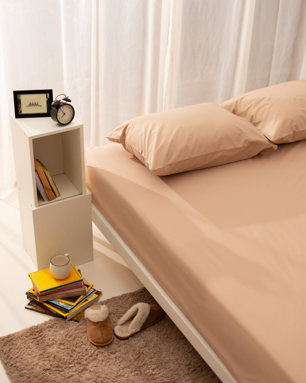 Bedsheet Set - Fitted - Plain - Egyptian Cotton