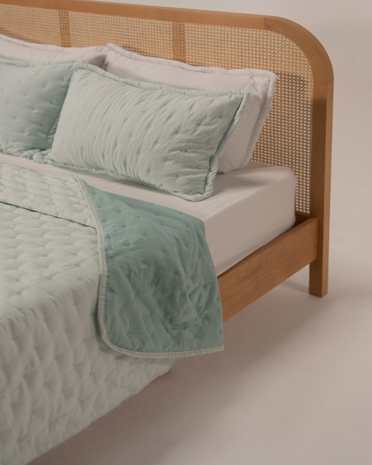 Double-Face Capitonné Quilt Set - Microfiber