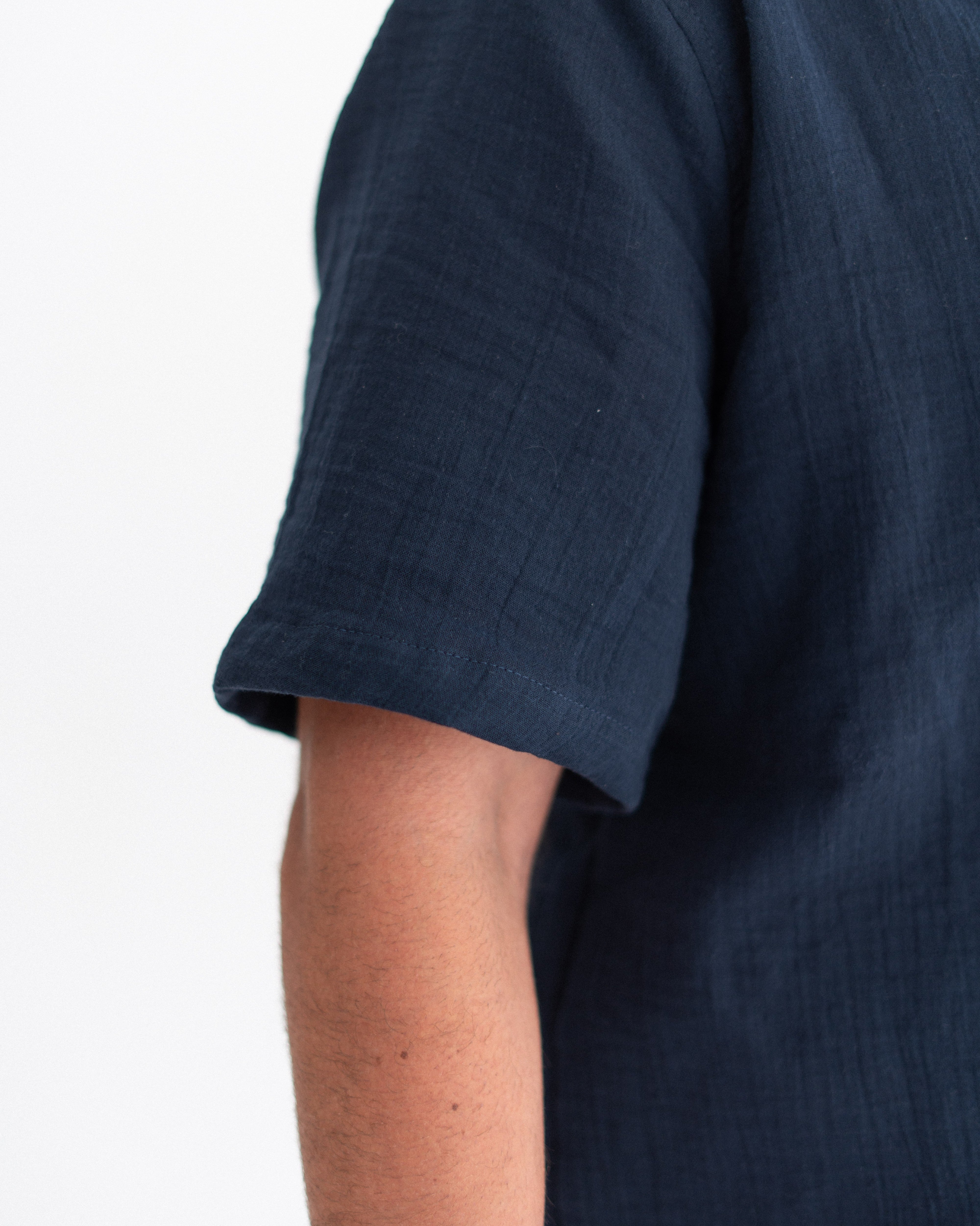 Relaxed Cotton Gauze Shirt - Half Sleeve