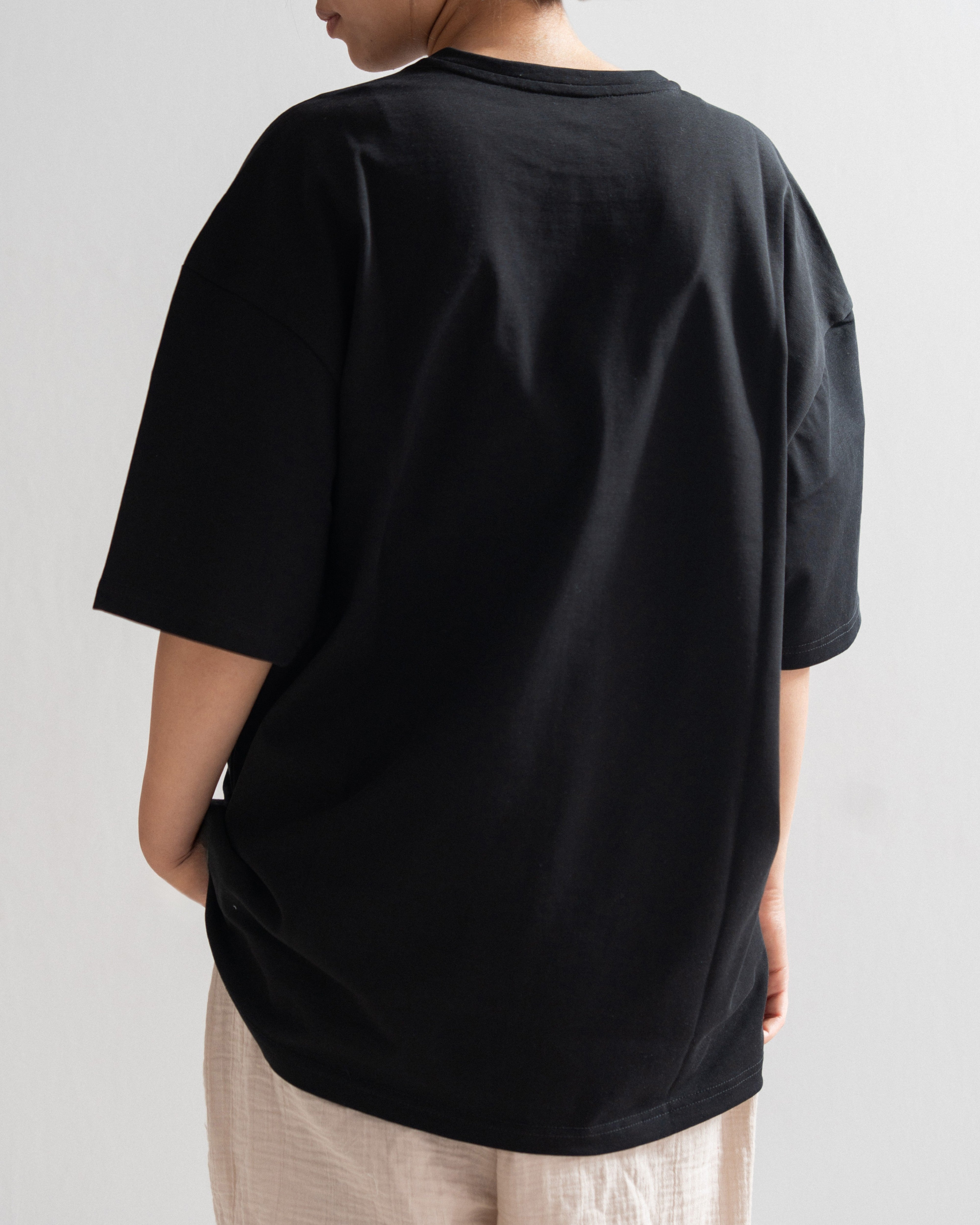 Oversized Cotton T-shirt - Crew Neck