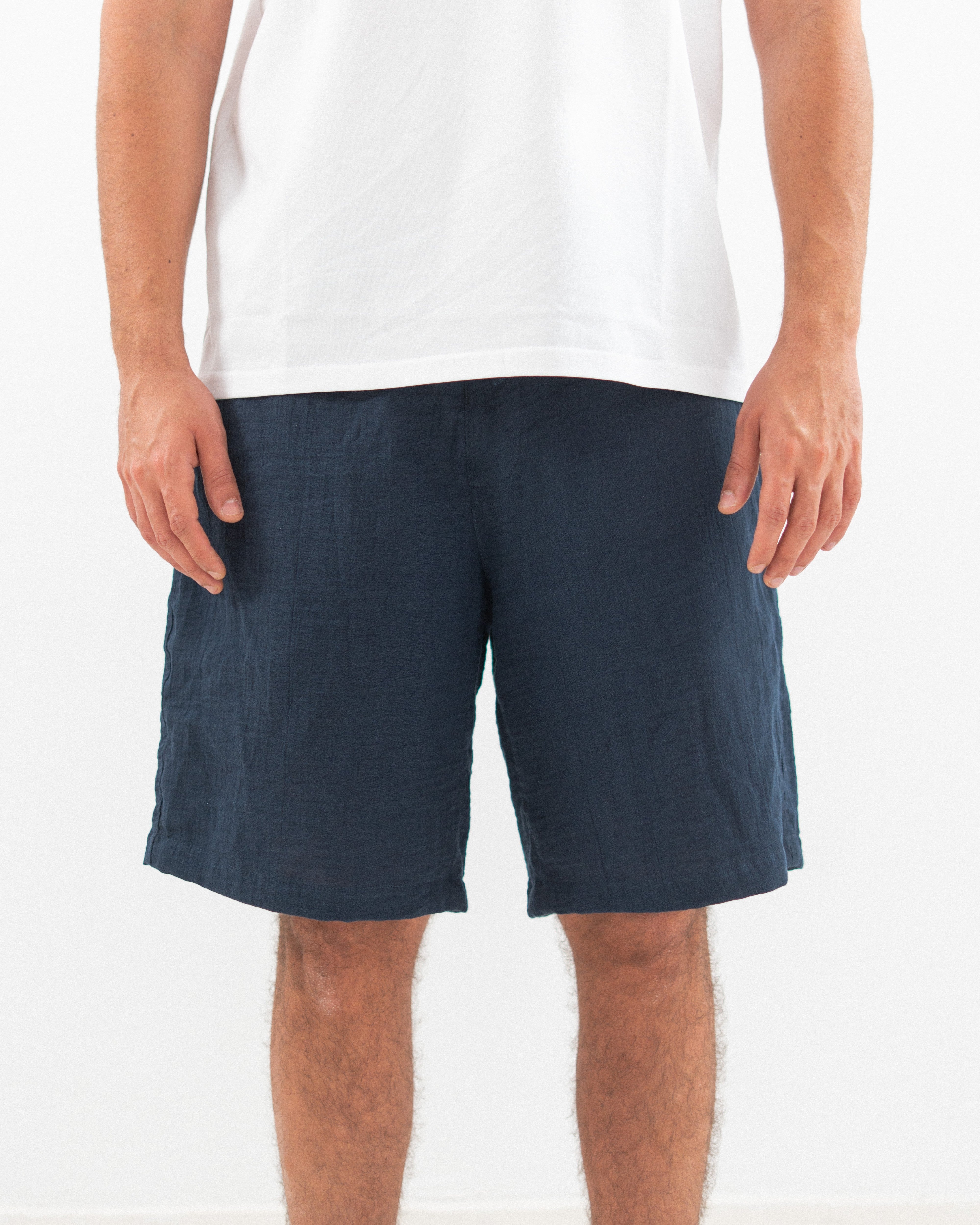 Relaxed Cotton Gauze Shorts