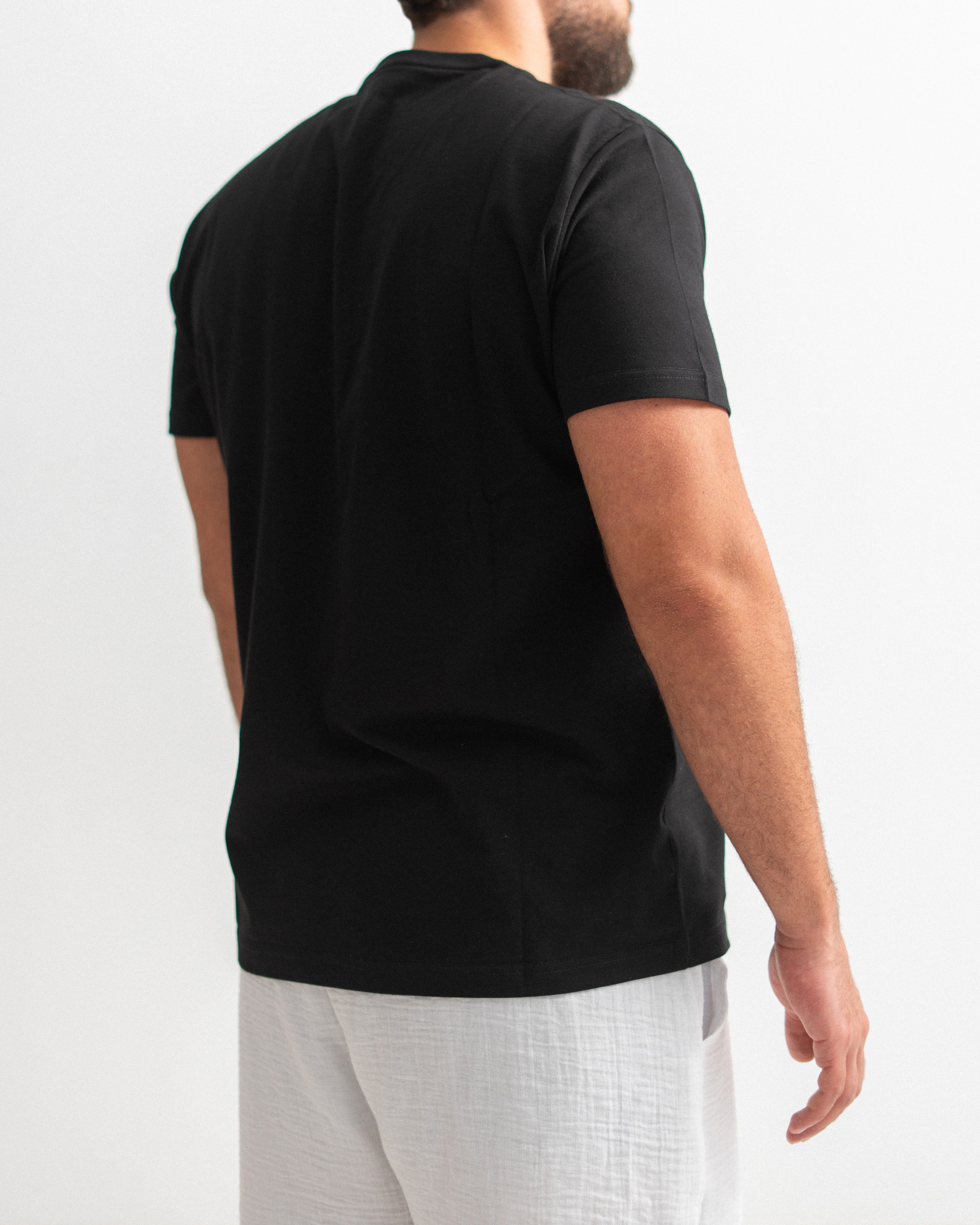 Regular Cotton T-shirt -  V Neck