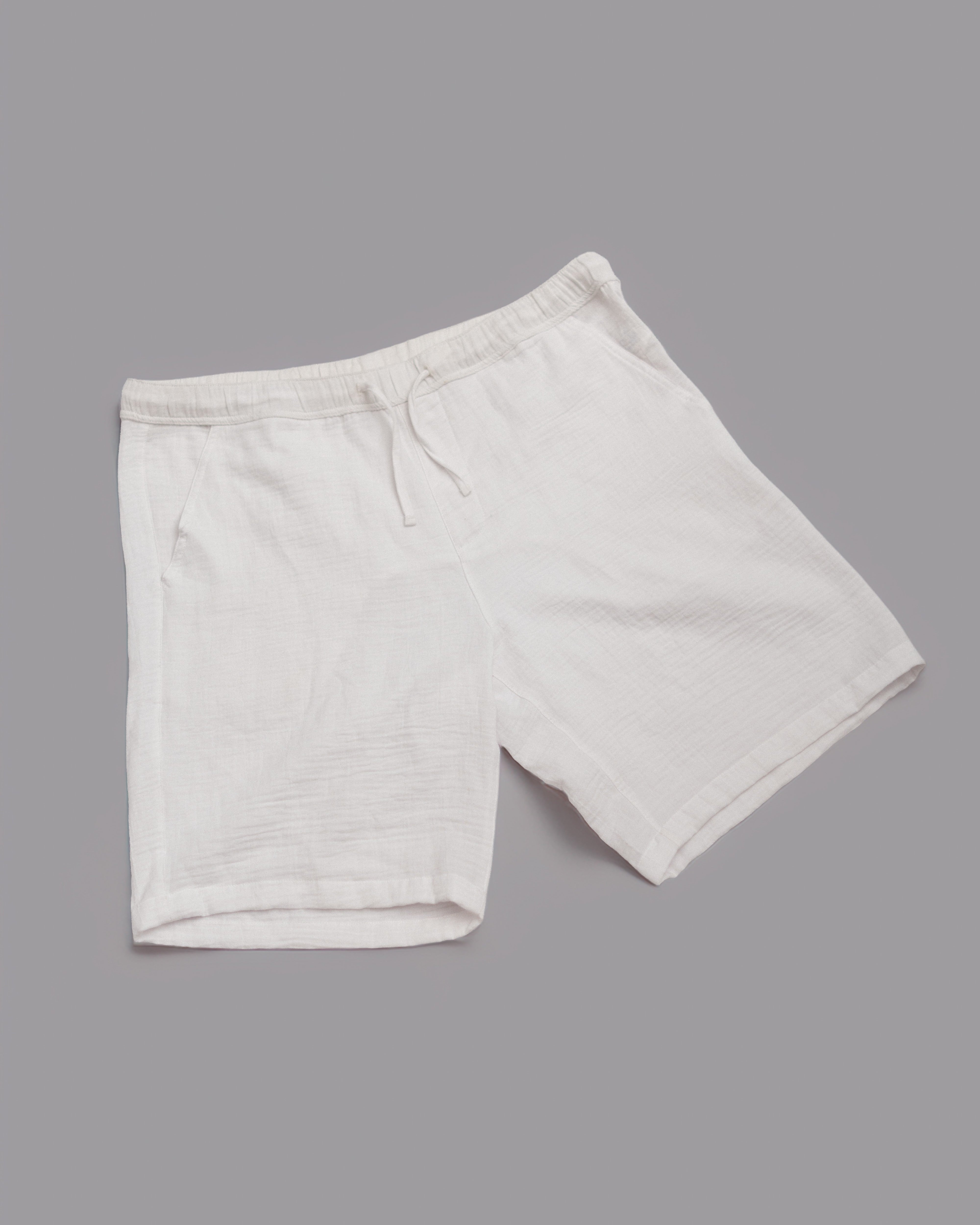 Relaxed Cotton Gauze Shorts