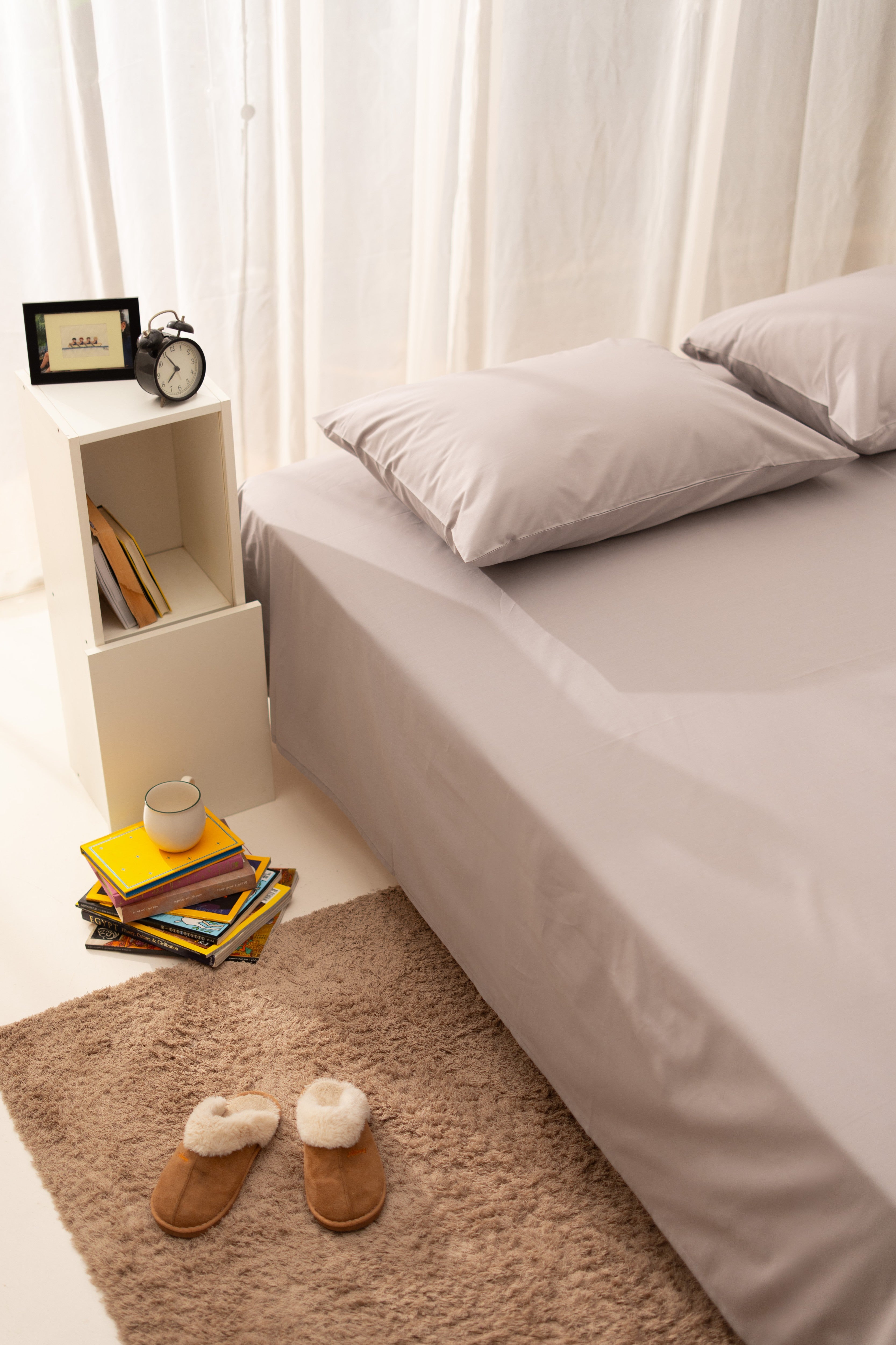 Bedsheet Set - Flat - Plain - Egyptian Cotton