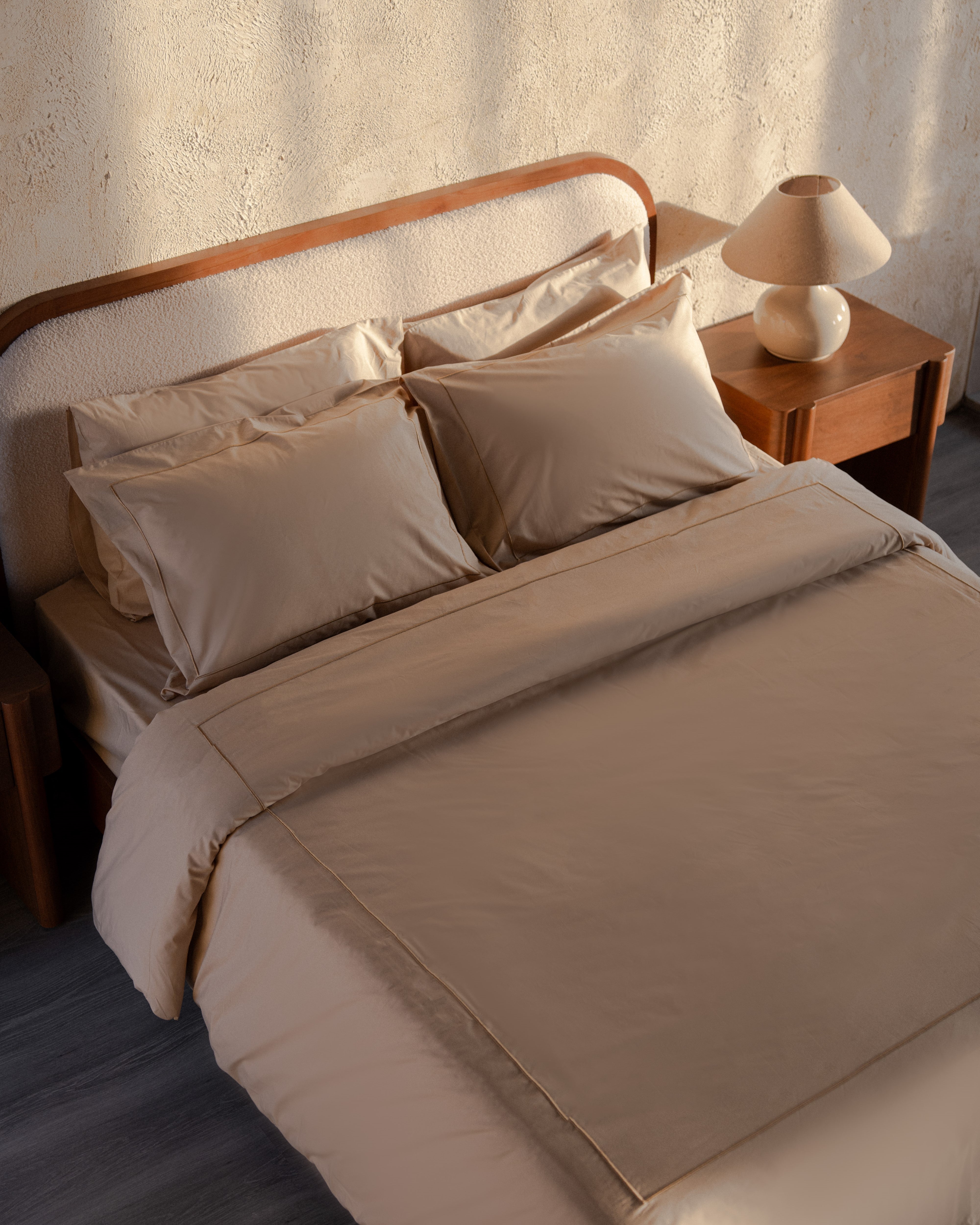 Bedsheet Set - Fitted - Single Frame Embroidery - Egyptian Cotton