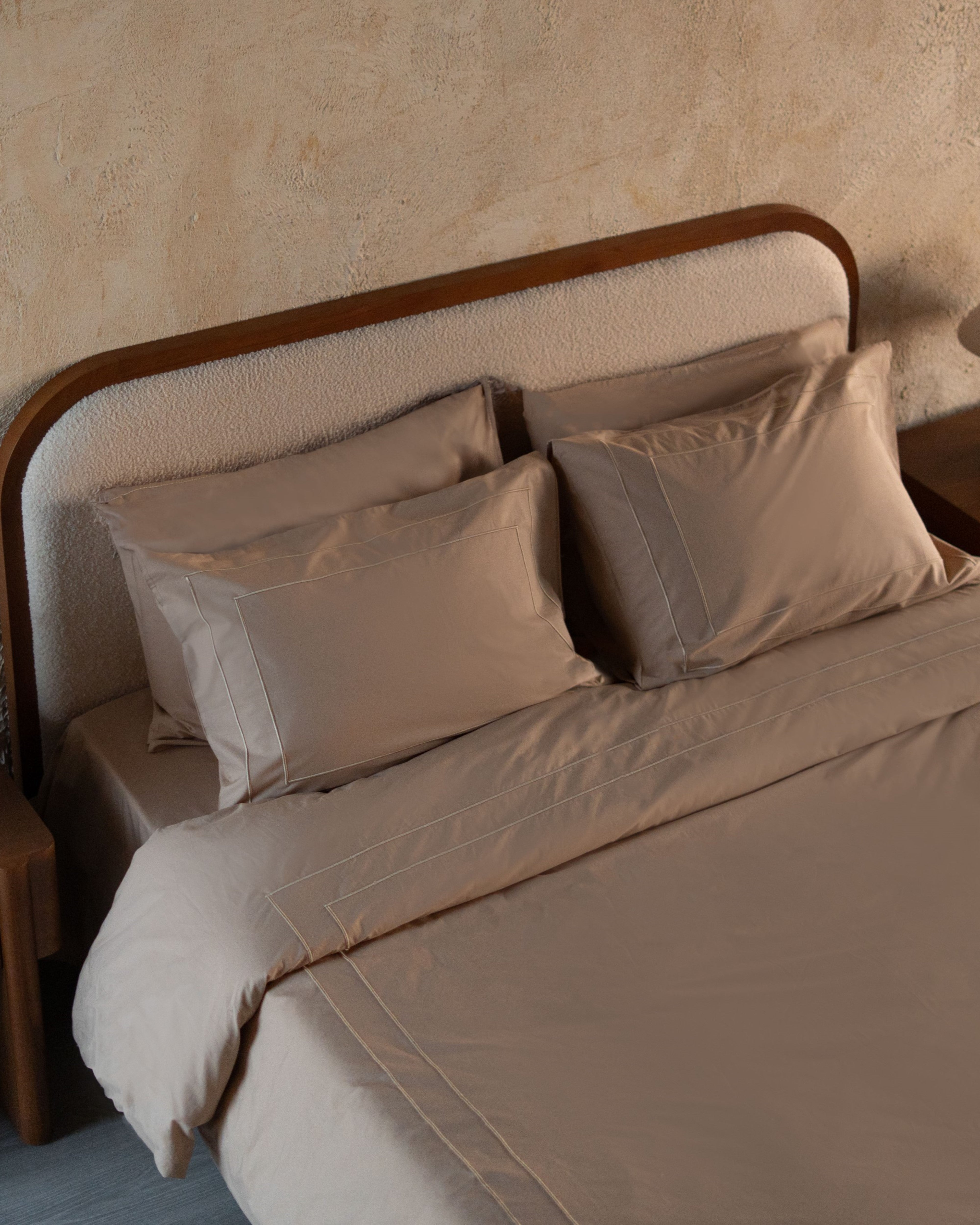 Bedsheet Set - Flat - Double Frame Embroidery - Egyptian Cotton